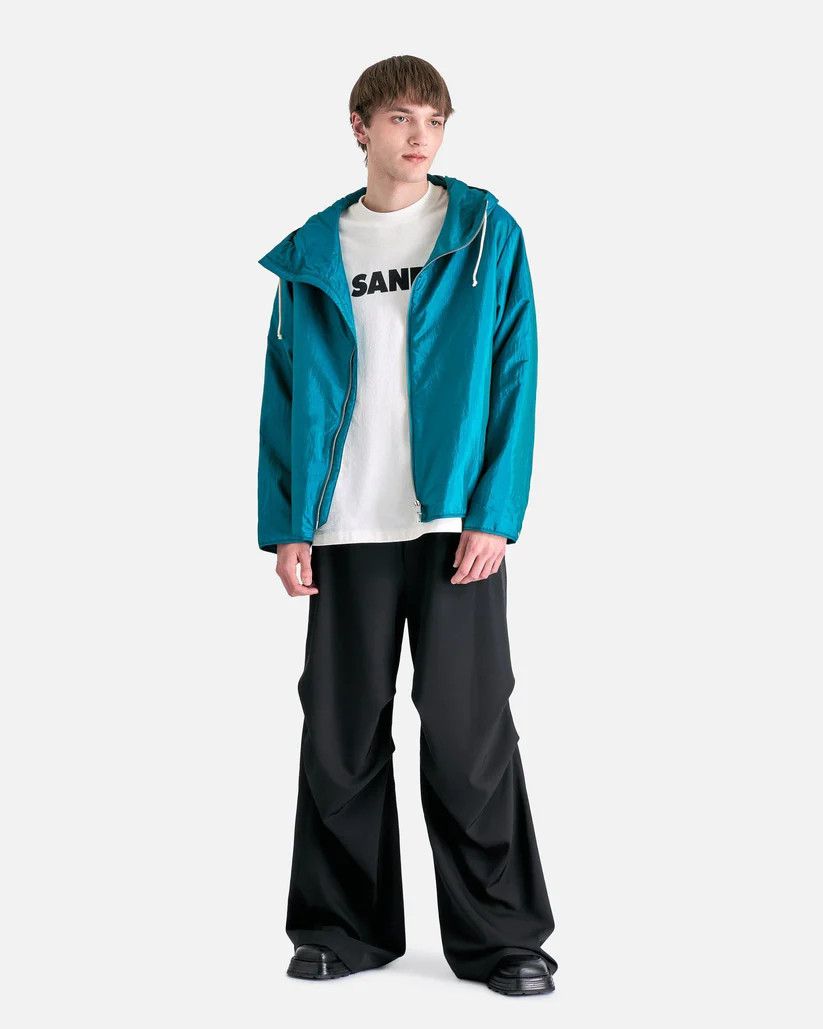 Jil Sander o1s1v1r1oon0925 Nylon Canvas Padded Blouson in Teal Blue Size US XL / EU 56 / 4 - 7 Thumbnail