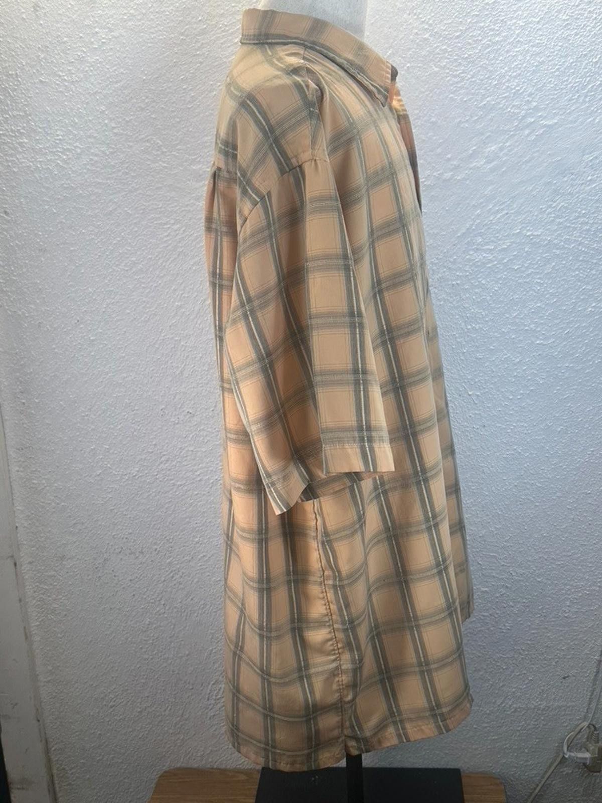 Towncraft Towncraft Men's 2XL Tall Brown Plaid Short Sleeve Shirt Size US XXL / EU 58 / 5 - 4 Thumbnail