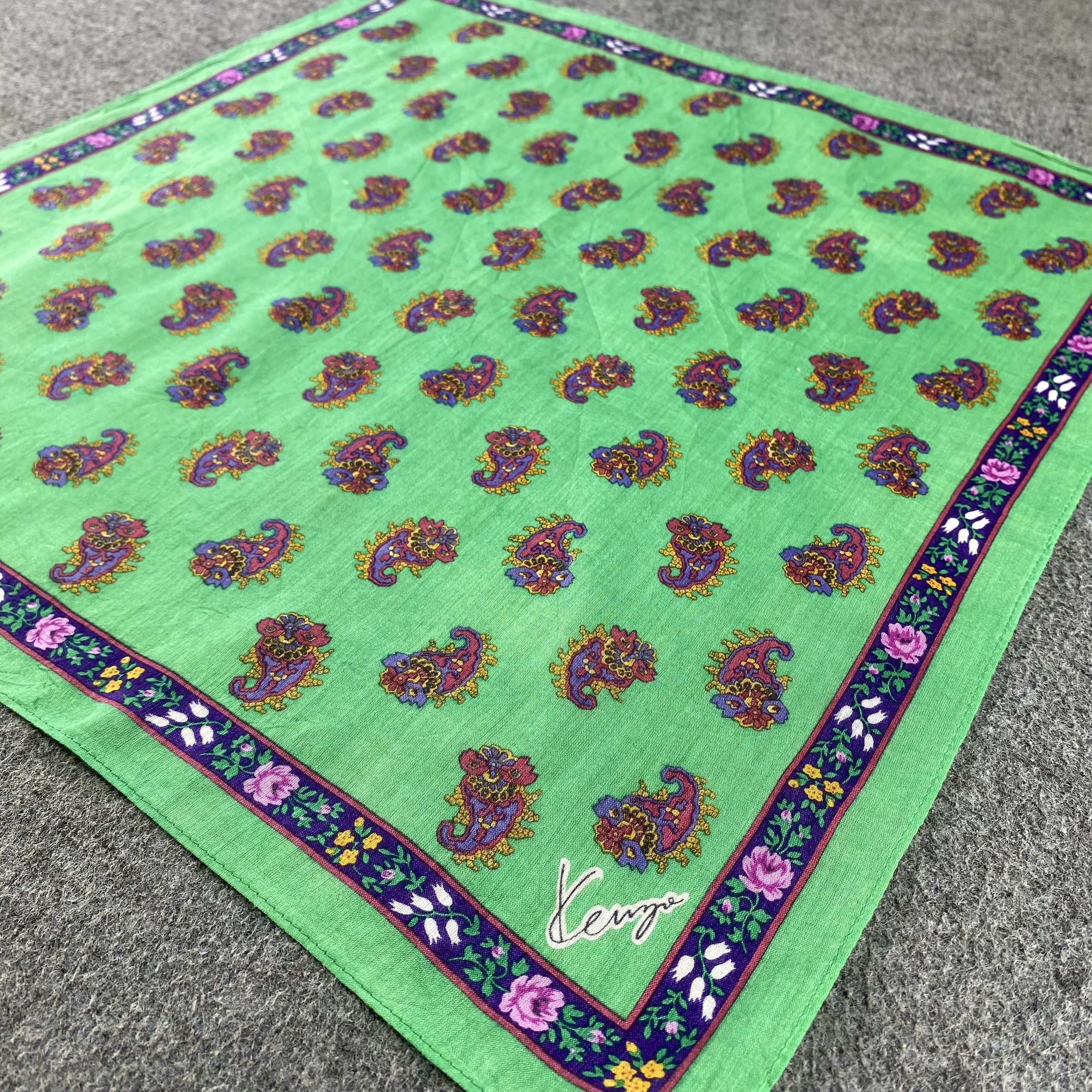 Kenzo × Vintage Kenzo Handkerchief/Neckerchief/Bandana HC910 Size ONE SIZE - 2 Thumbnail