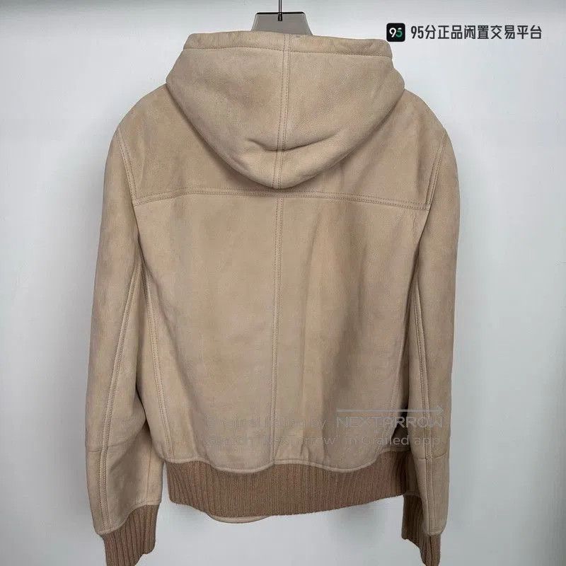 Brunello Cucinelli Brunello Cucinelli Wool Hooded Leather Jacket Unisex. Size US XS / EU 42 / 0 - 2 Thumbnail