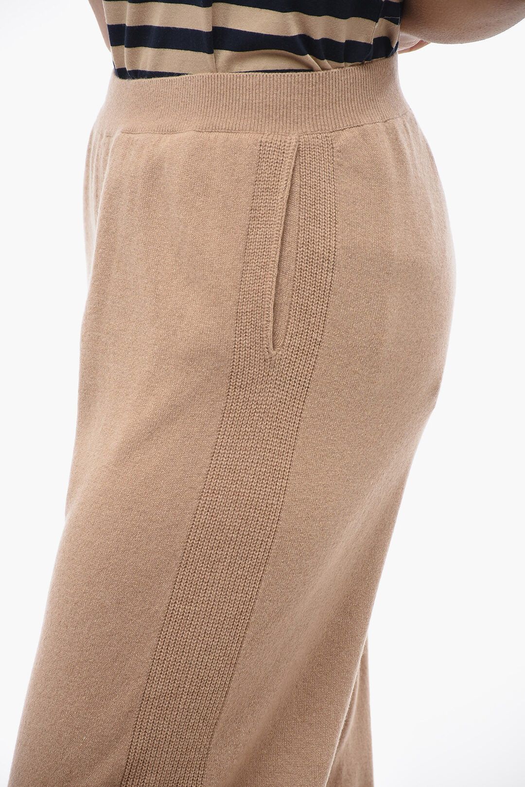 Stella McCartney og1mm0824 Cashmere And Virgin Wool Pant in Beige Size 27" / US 4 / IT 40 - 3 Thumbnail