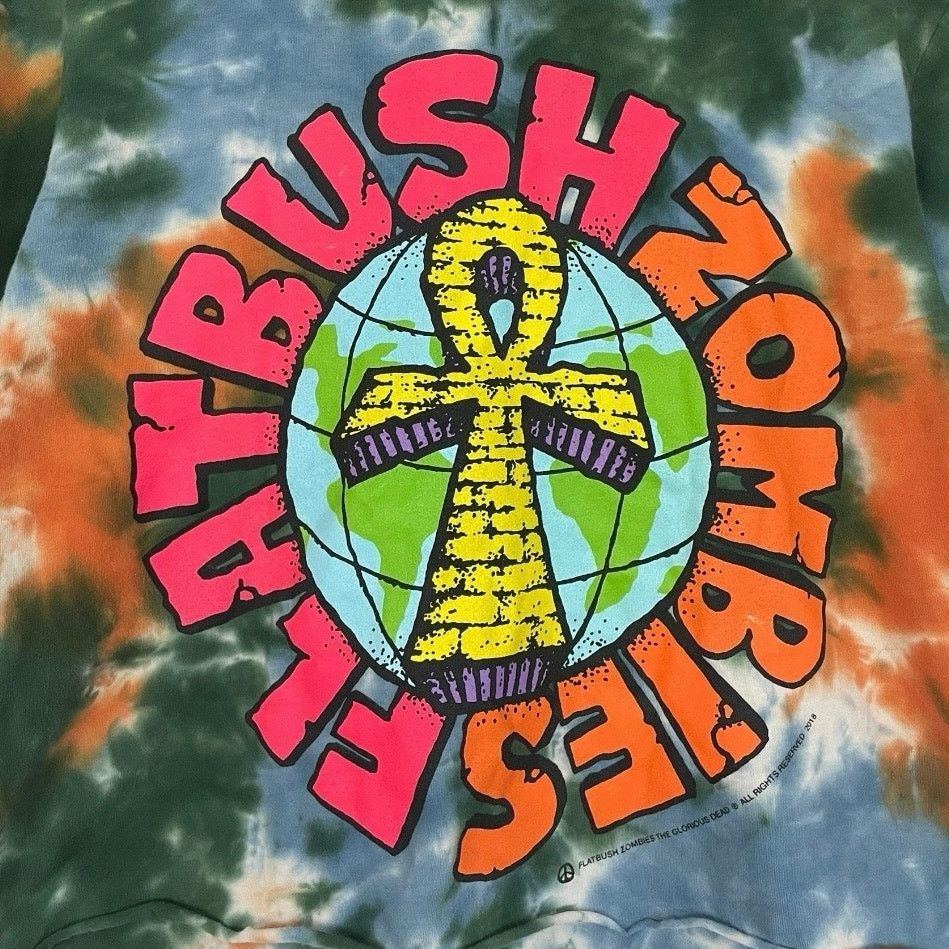 Flatbush Zombies Authentic 2018 Flatbush Zombies Tie Dye Graphic Tee Size S / US 4 / IT 40 - 2 Thumbnail