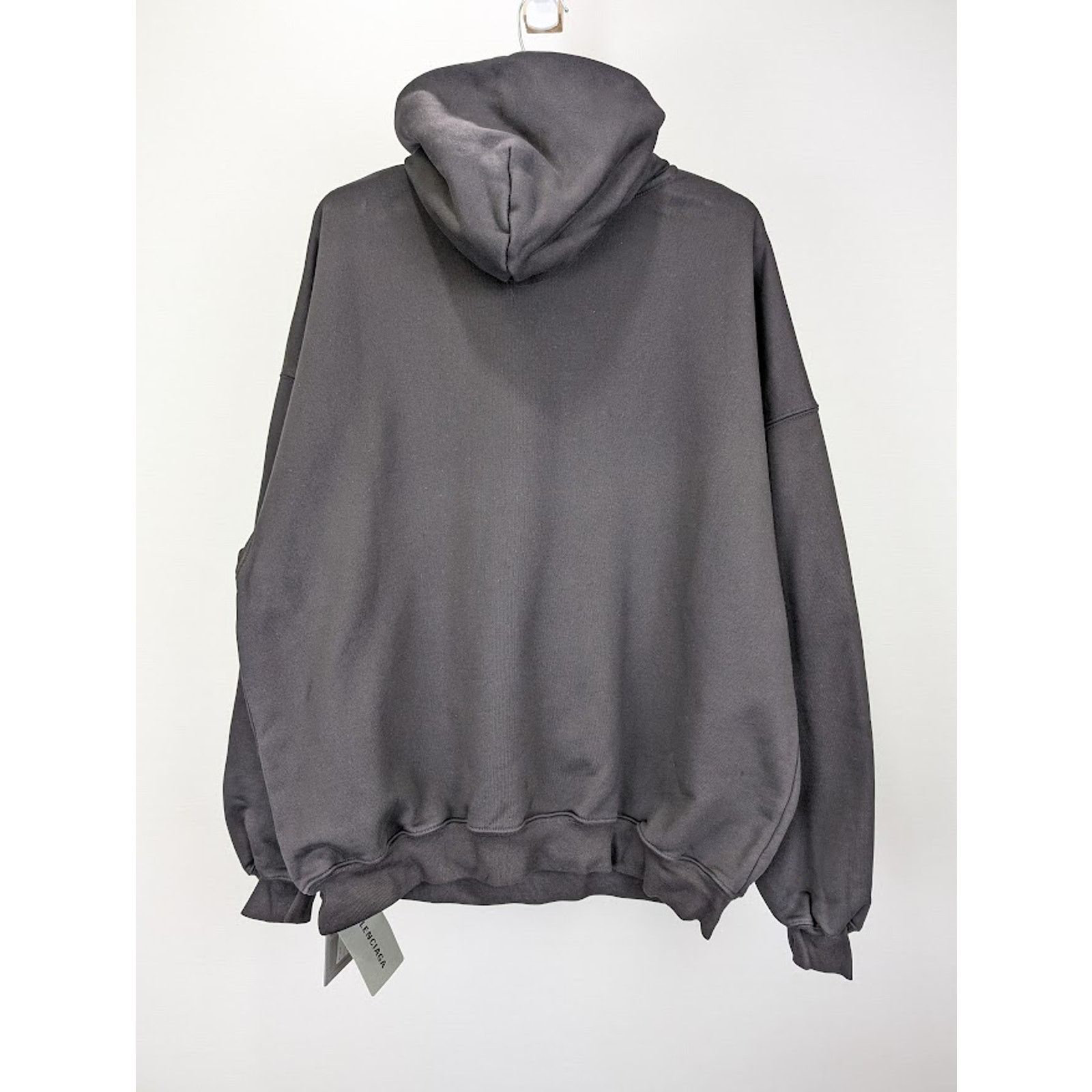Balenciaga o1rshd1 Q:2 / Large Fit Hoodie in Washed Black Size US L / EU 52-54 / 3 - 8 Thumbnail