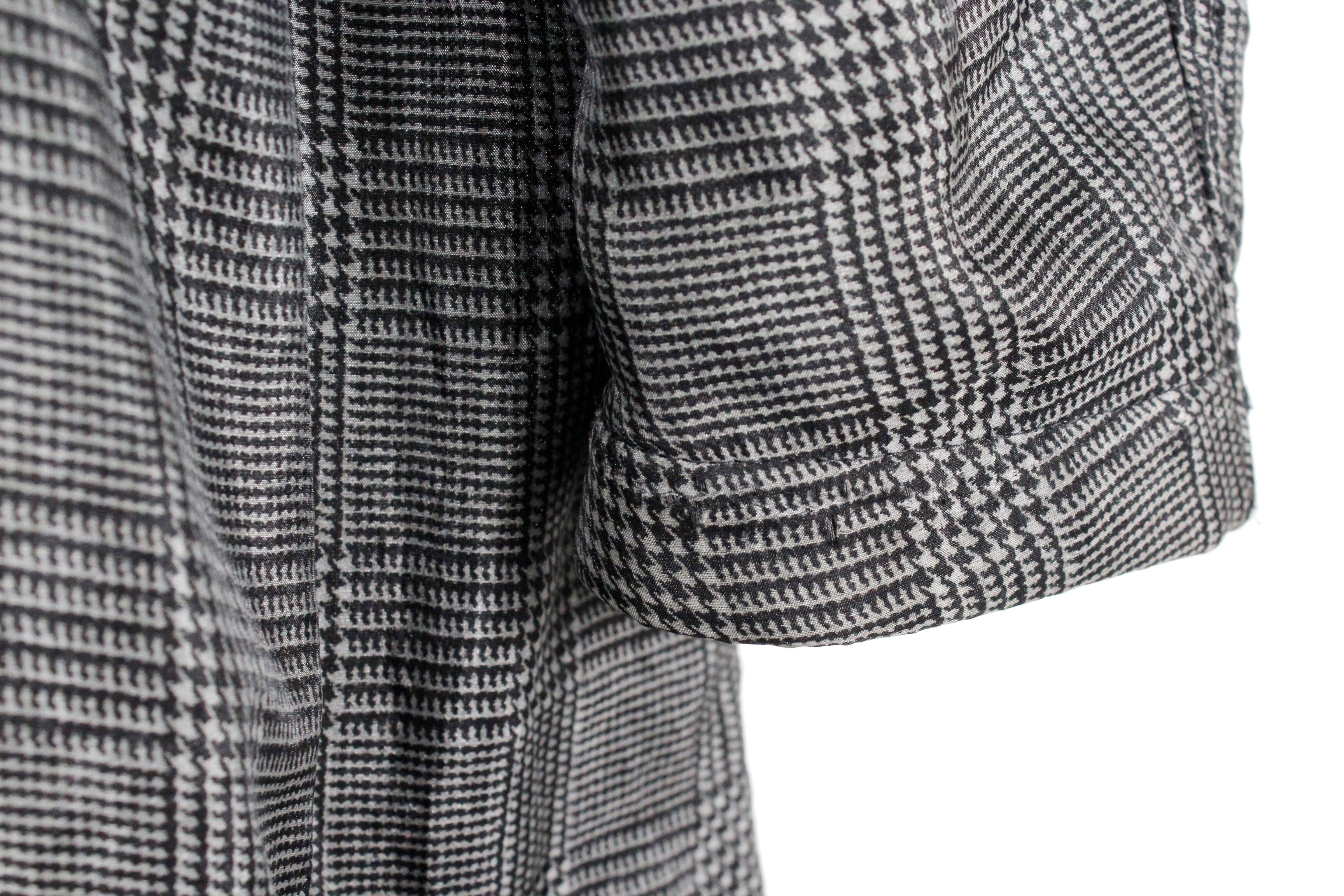 Comme des Garcons Womens Comme des Garcons Houndstooth Silk Nylon Coat Size L / US 10 / IT 46 - 11 Thumbnail