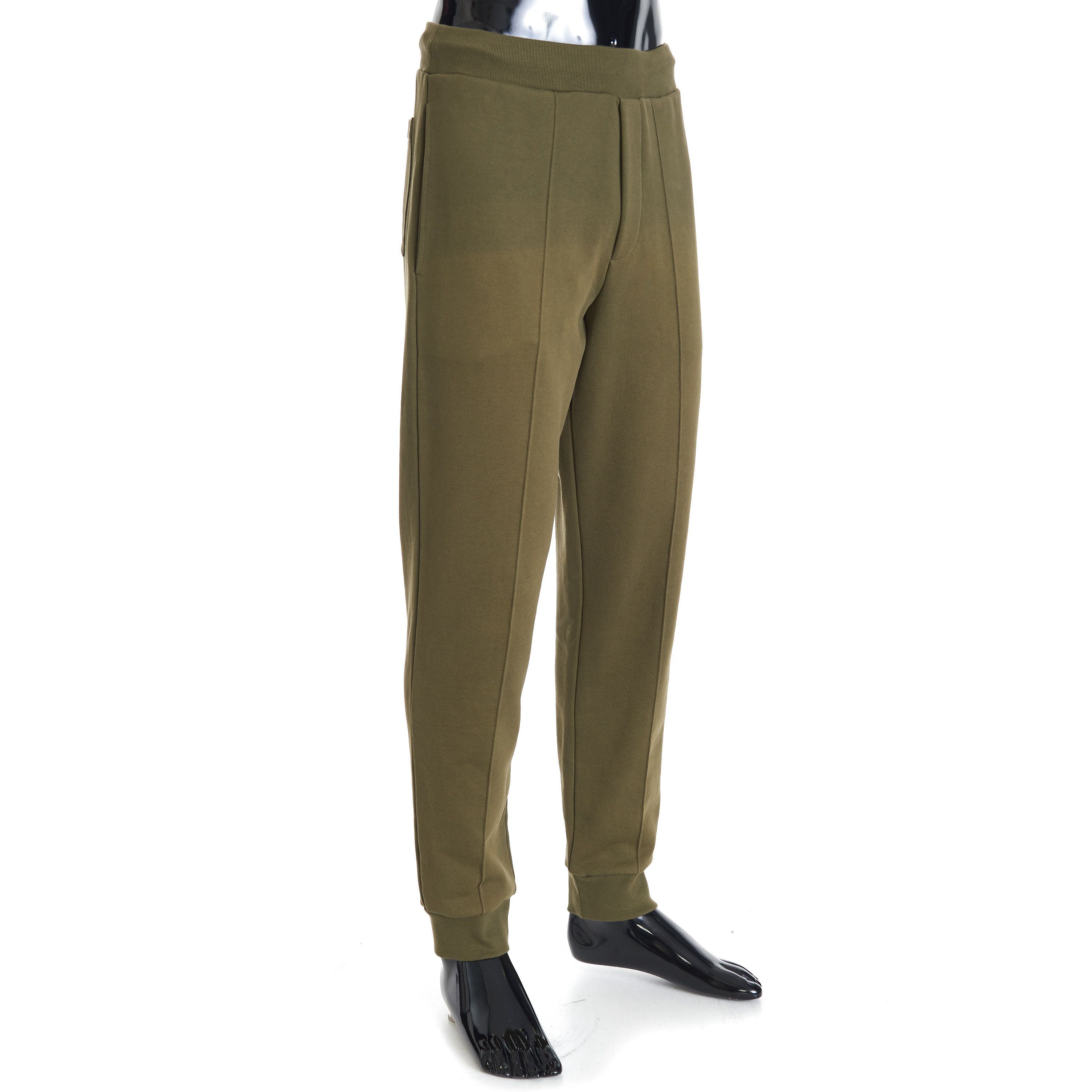 Berluti Jogging Trousers With Embroidered Logo In Khaki Green Cotton Size US 32 / EU 48 - 7 Thumbnail