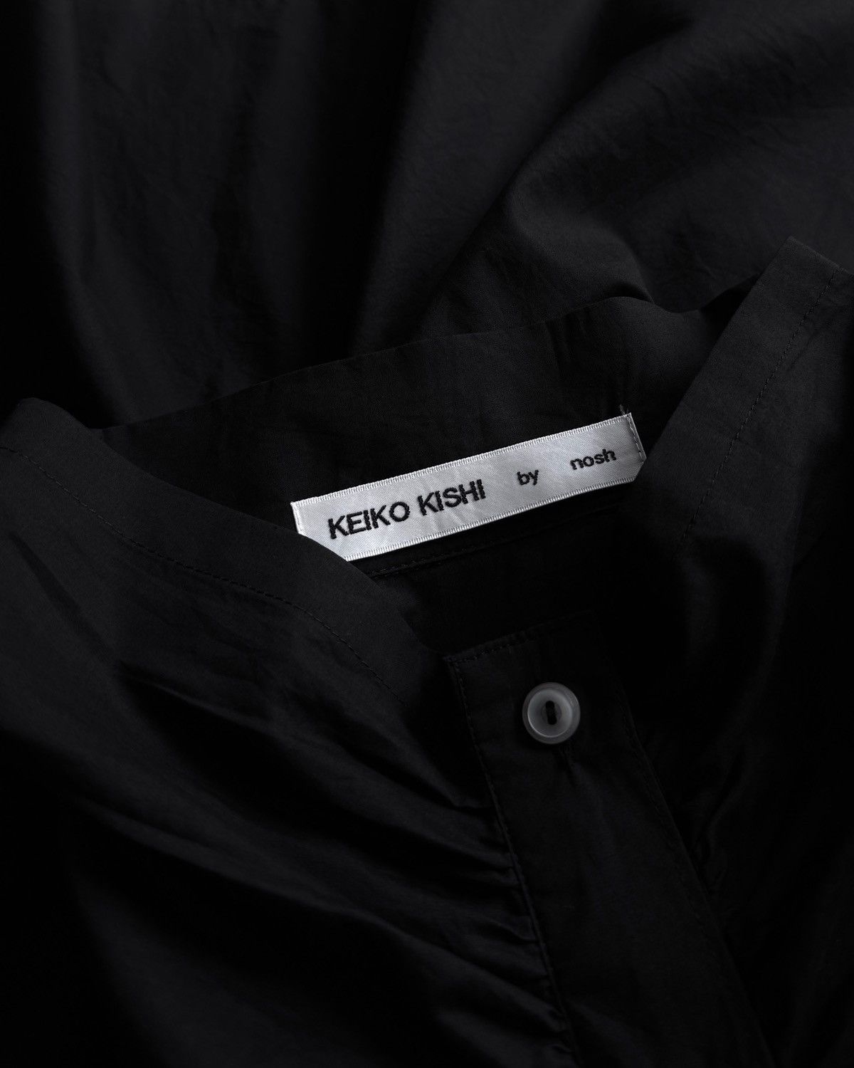 Japanese Brand KEIKO KISHI BLACK BUTTON SHIRT Size M / US 6-8 / IT 42-44 - 2 Thumbnail