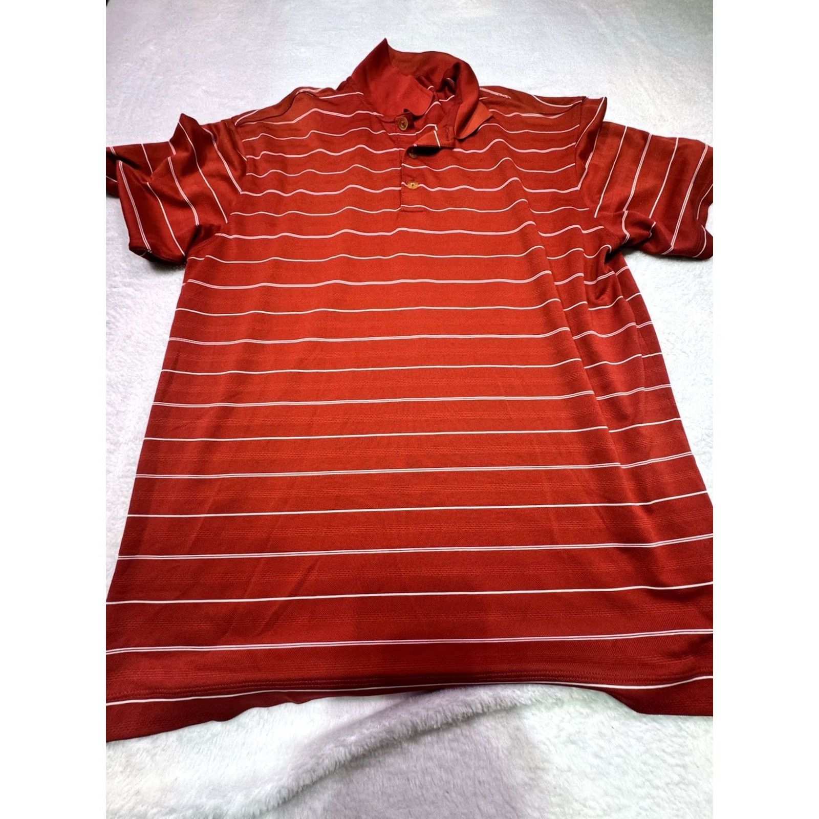 Nike Nike Golf Polo Shirt Mens Size Medium Performance Dri-Fit Polyester Red Stripe Size US M / EU 48-50 / 2 - 2 Thumbnail