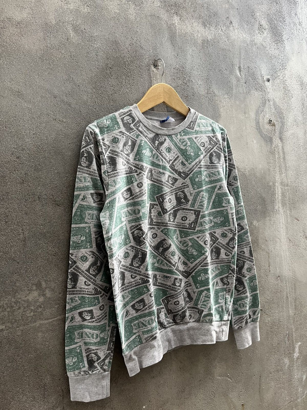 Hysteric Glamour × If Six Was Nine × Le Grande Bleu (L.G.B.) 💸Dollar Bill Allover Print Sweatshirt💸– 90s Money Crewneck Size US M / EU 48-50 / 2 - 5 Thumbnail