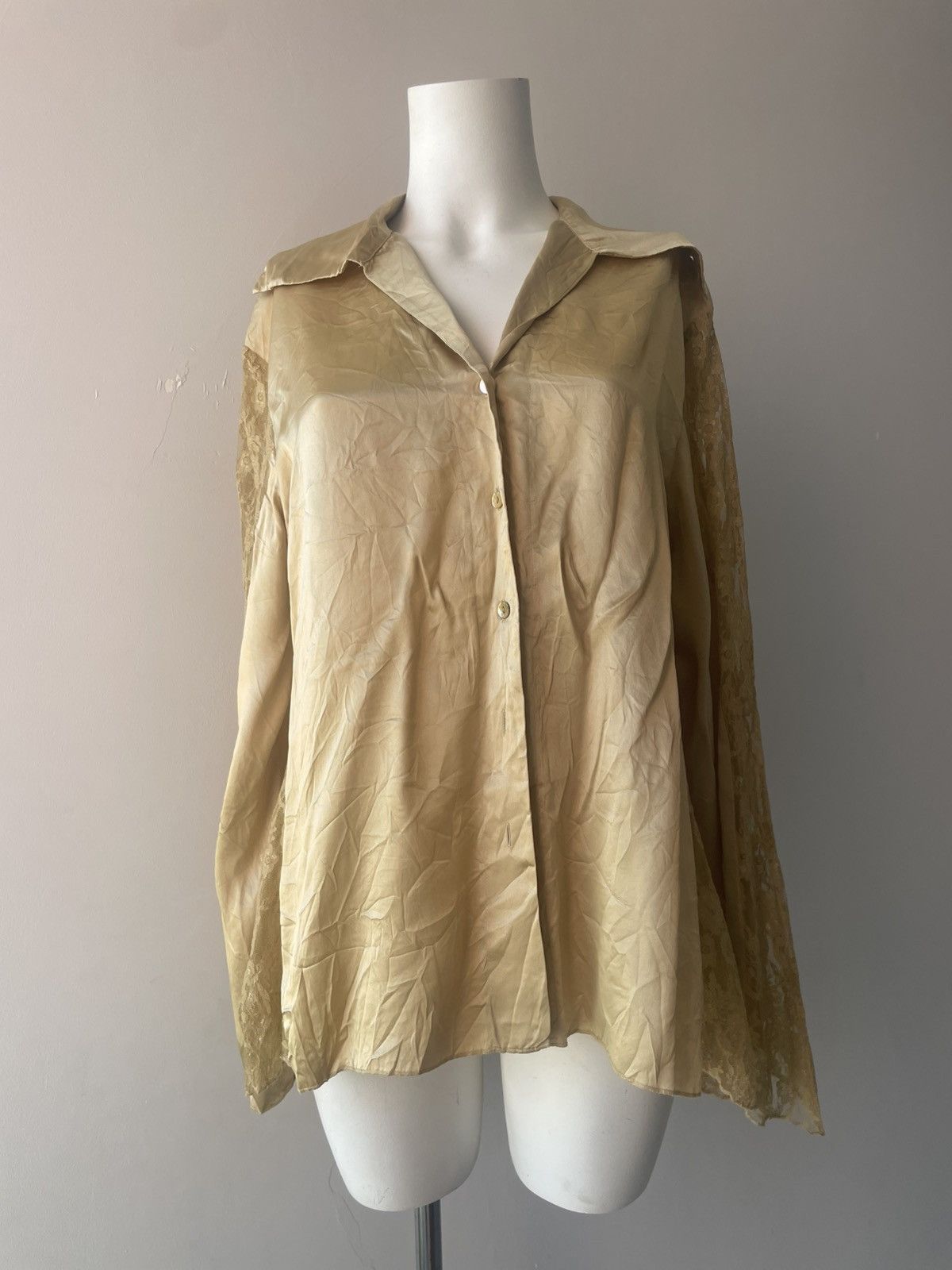 Vintage Derhy silk shirt Size L / US 10 / IT 46 - 5 Thumbnail