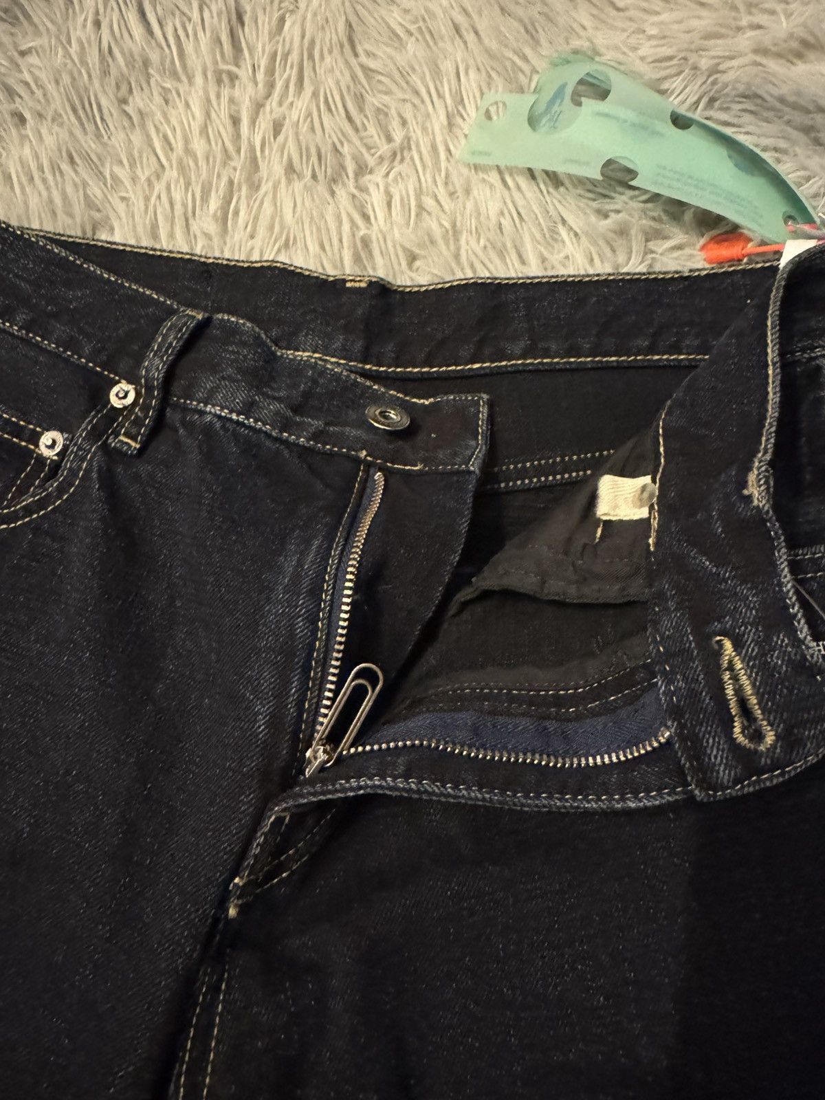 Off-White dark indigo printed jeans Size US 29 - 4 Thumbnail