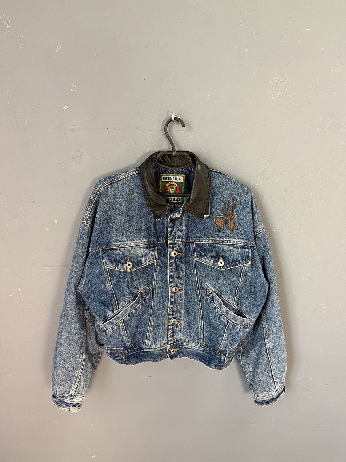 Denim & Co. Vintage 70s Denim Bomber Jacket Size US S / EU 44-46 / 1 - 4 Thumbnail