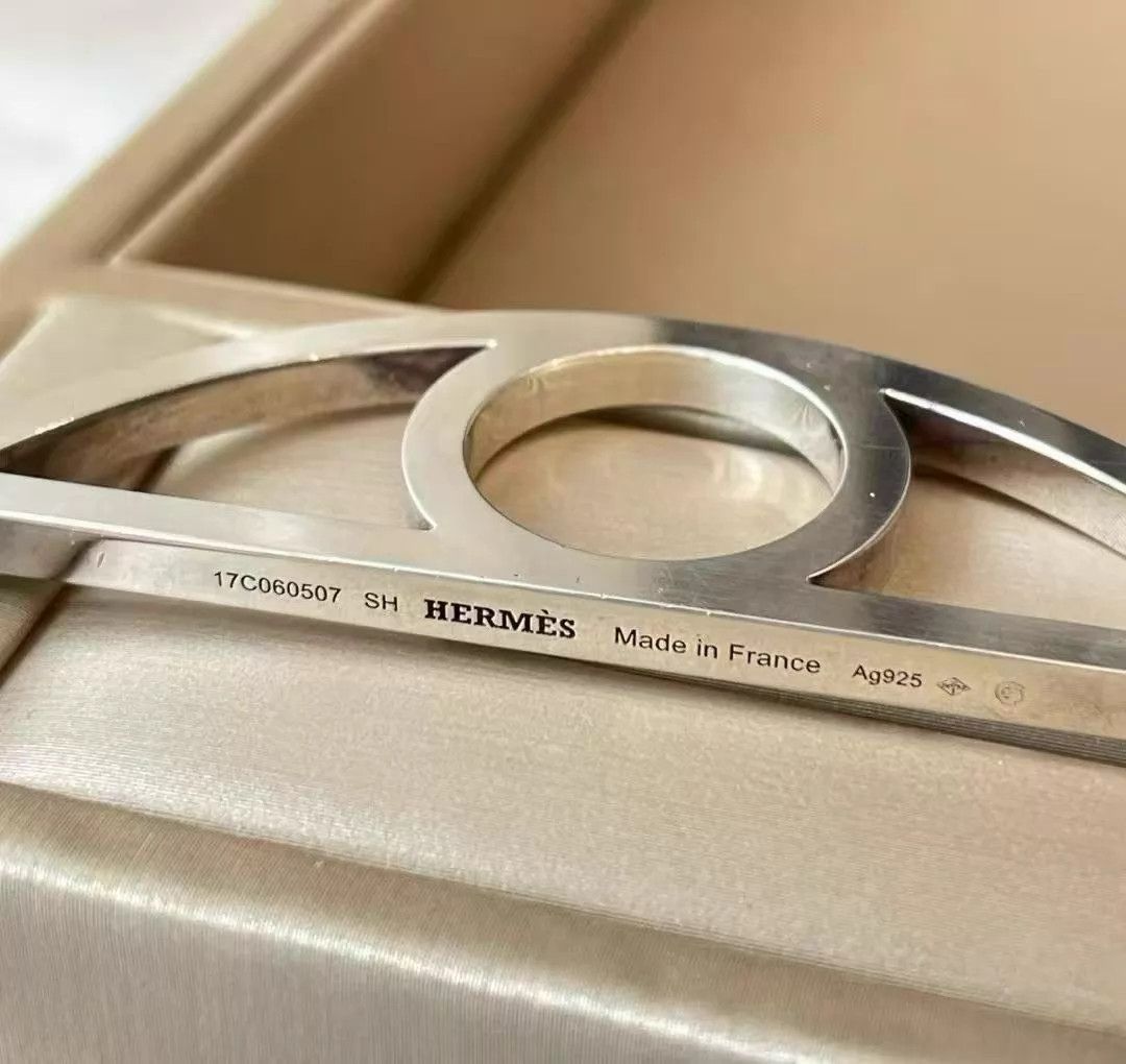 Hermes HERMES Vintage Silver Bracelet, Rare, GC, SH, M319 Size ONE SIZE - 3 Thumbnail