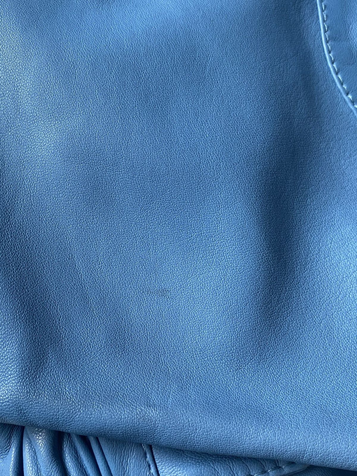 Dior 🔥Rare John Galliano 2000s Lambskin Blue Leather Jacket Size S / US 4 / IT 40 - 18 Thumbnail
