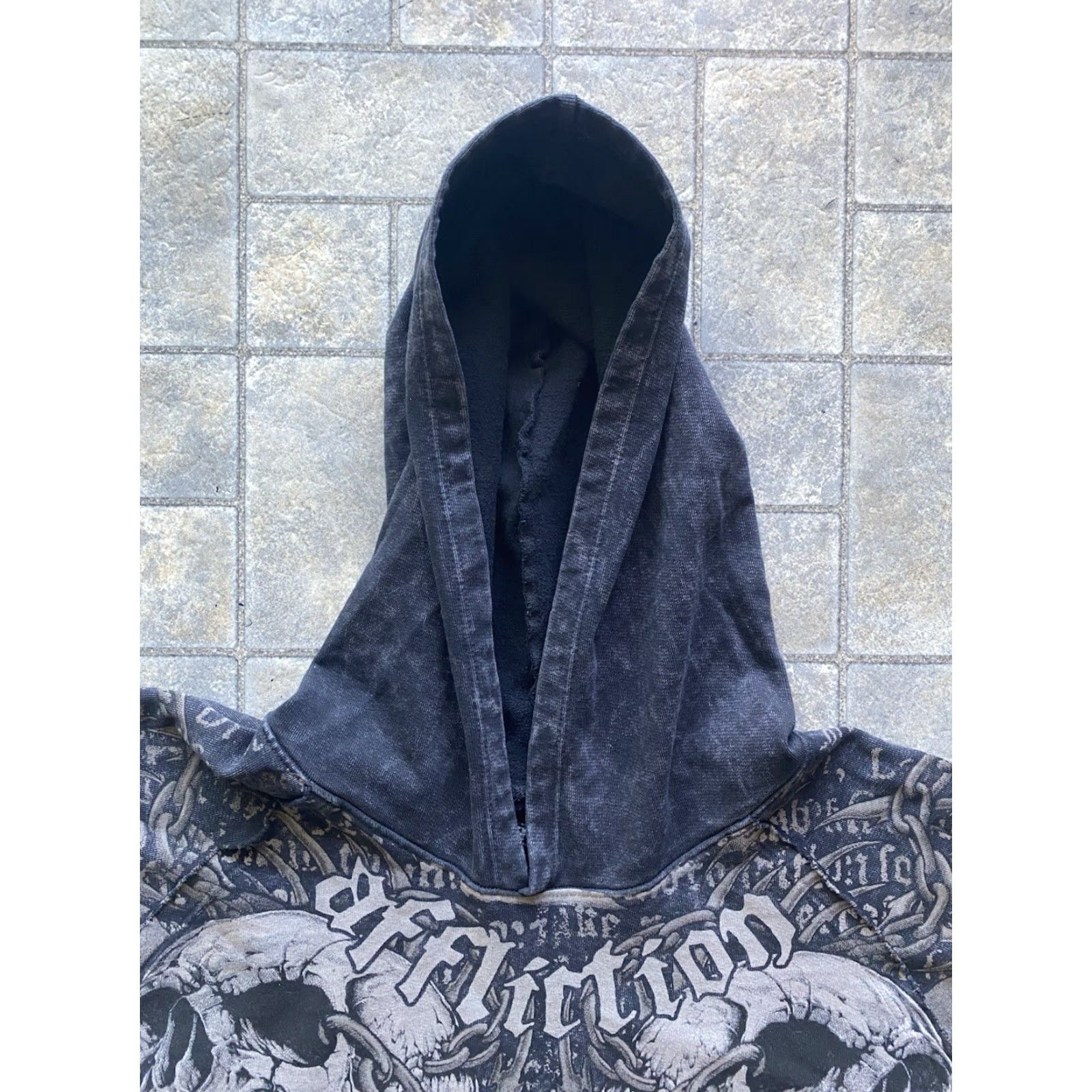 Affliction Affliction Hoodie 2XL Pullover Men Multicolor Skulls Chains Cross Y2K Live Fast Size US XXL / EU 58 / 5 - 5 Thumbnail