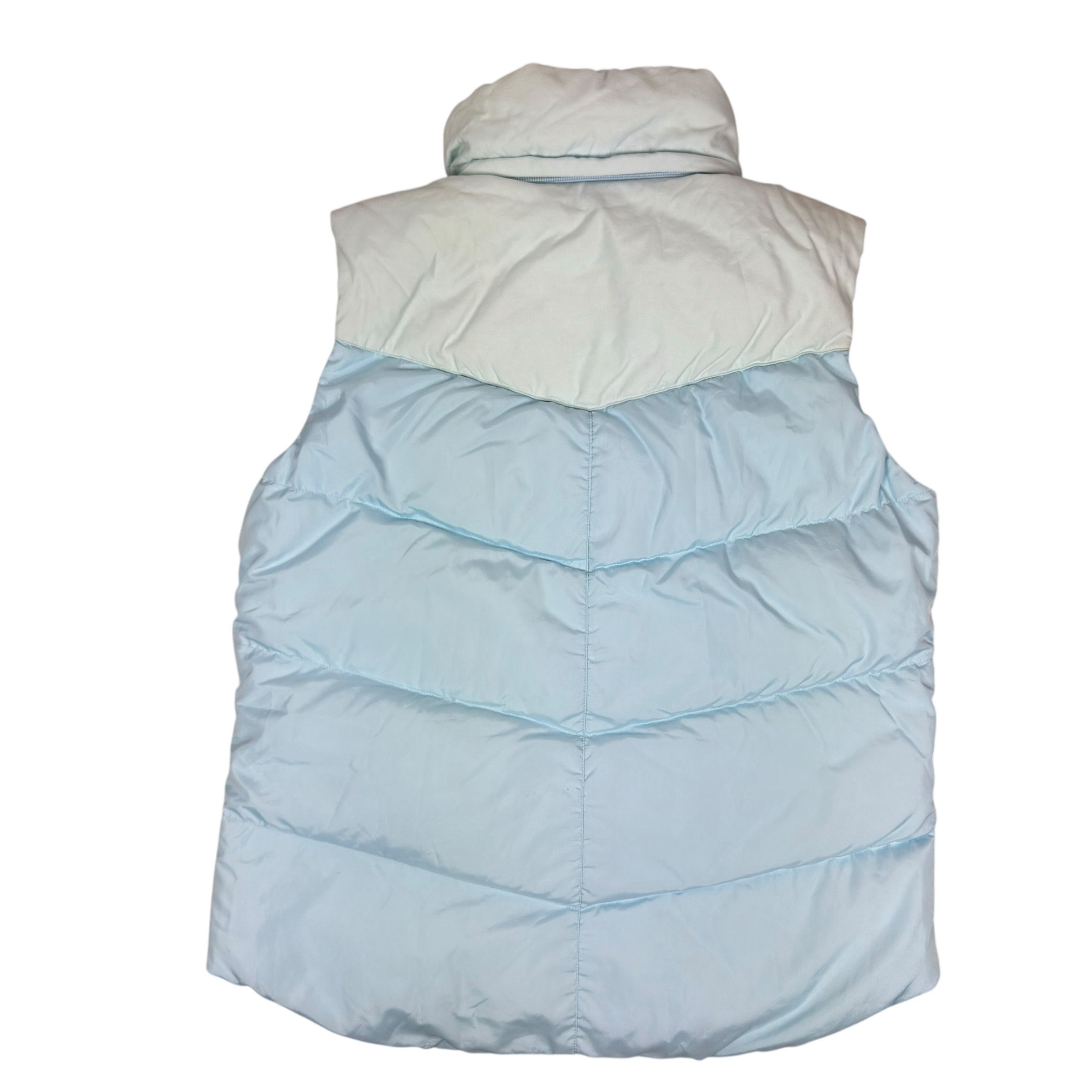 Nike × Vintage Nike Women's Sky Blue Solo Swoosh Full Zip Puffer Vest Large Size L / US 10 / IT 46 - 8 Thumbnail