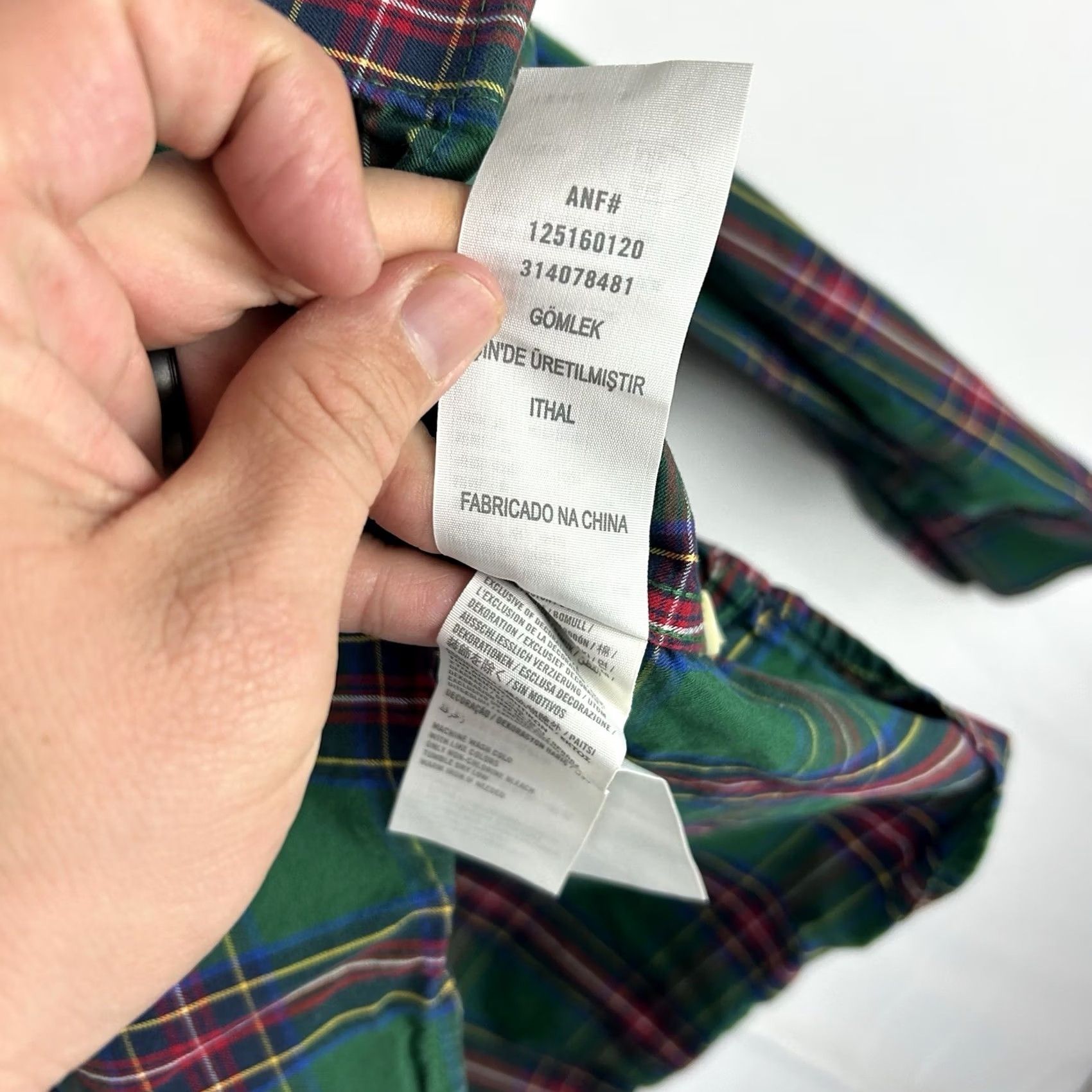 Abercrombie & Fitch Abercrombie & Fitch Shirt Mens Medium Green Plaid Cotton Button-Down Pocket Logo Size US M / EU 48-50 / 2 - 6 Thumbnail