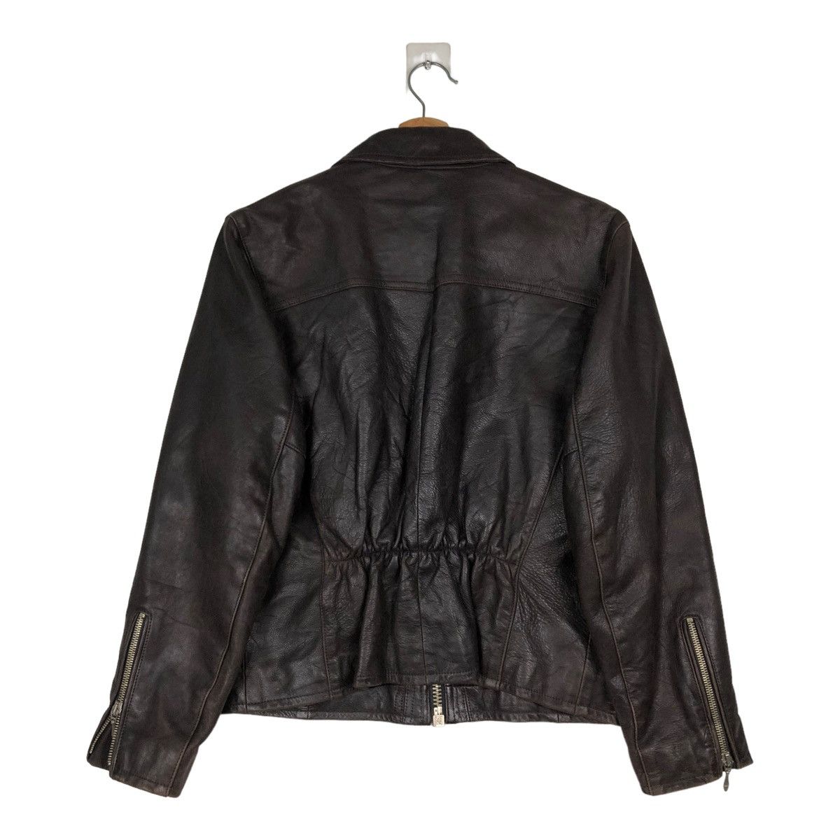 Japanese Brand VINTAGE CROPPED BIKER LEATHER JACKET CHEVIGNON ISSEY MIYAKE Size M / US 6-8 / IT 42-44 - 8 Thumbnail