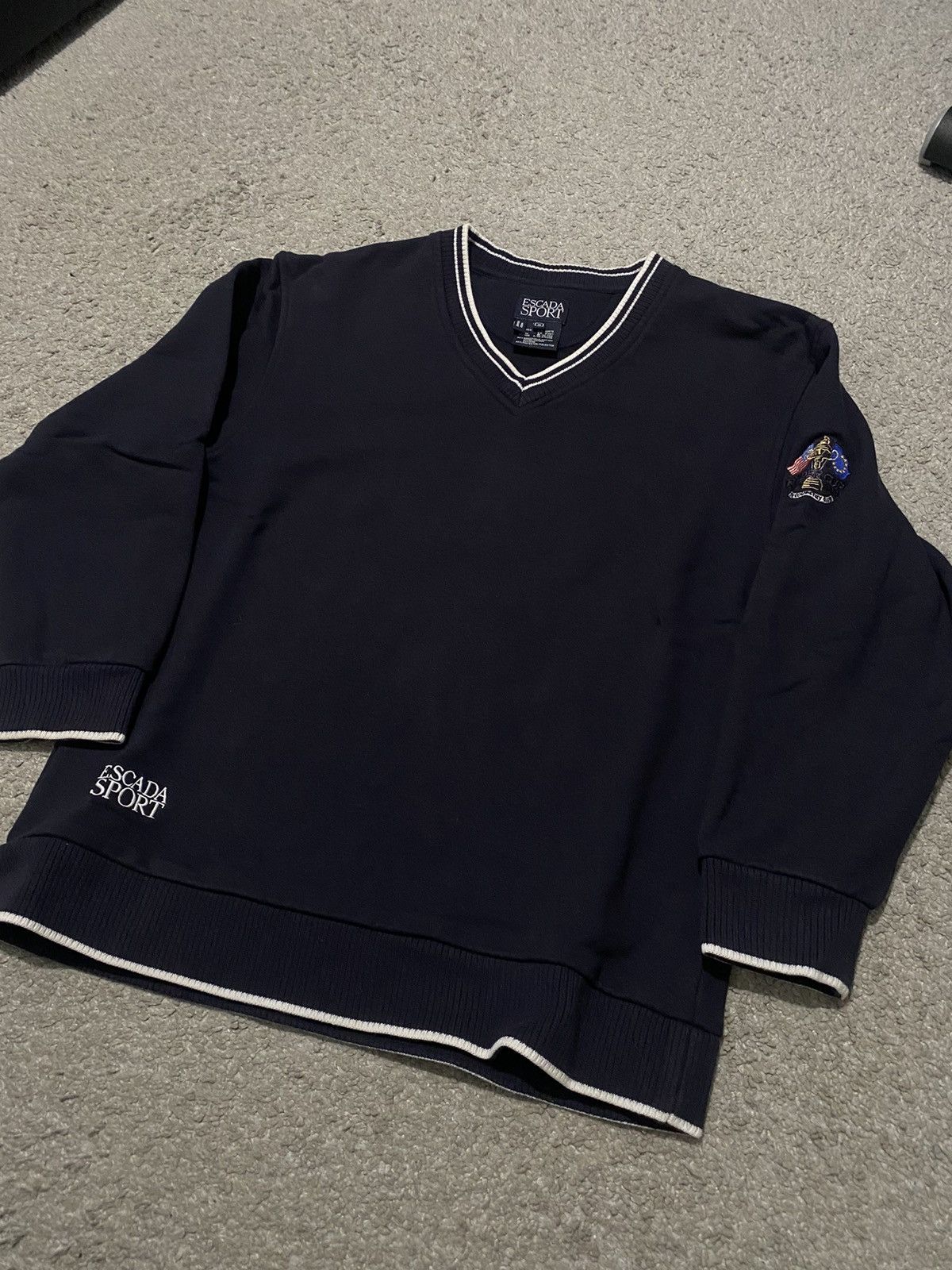 Escada × Escada Sport × Vintage Escada Sport Vintage V-Neck Crewneck M Ryder Cup y2k archive Size US M / EU 48-50 / 2 - 3 Thumbnail