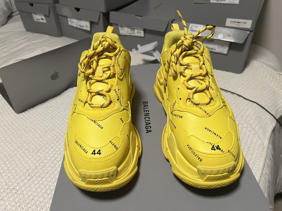 Balenciaga Balenciaga Triple S All Over Yellow (Discontinued) Size US 11 / EU 44 - 2 Thumbnail
