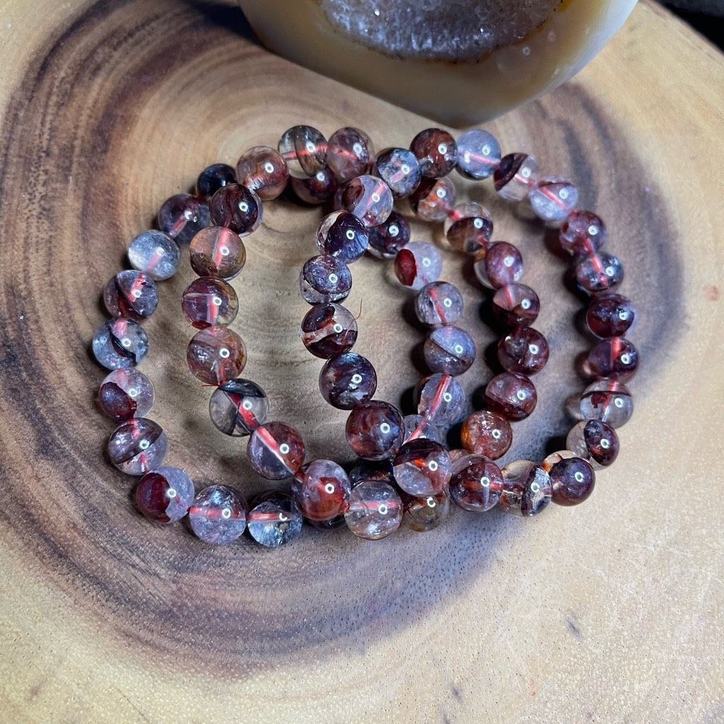 Other Fire Quartz beaded stretch bracelet ONE NEW reiki meditation crystal healing 8mm Size ONE SIZE - 8 Thumbnail