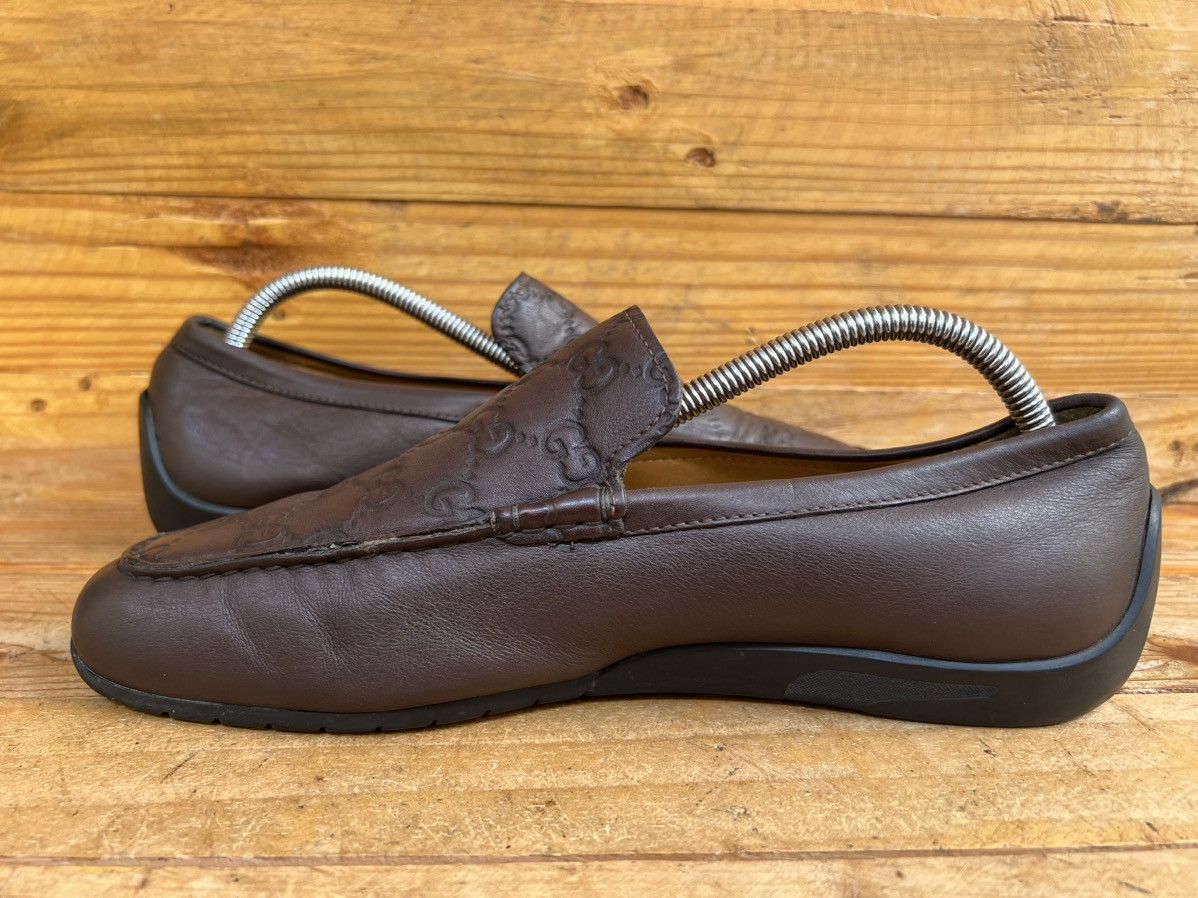 Gucci Men’s San Marino Leather Gg Guccissima Driving Loafers