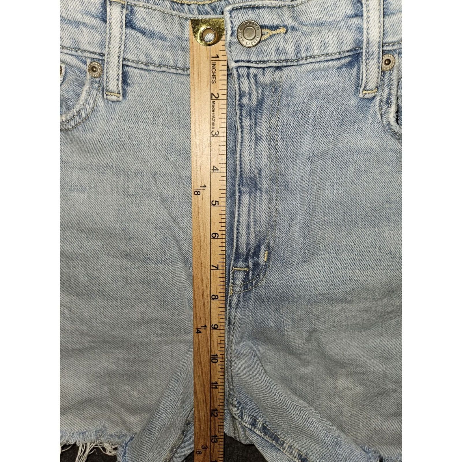 Ralph Lauren Lauren Ralph Shorts Womens 12 Blue Black Label Cut Off Women High Rise Stretch Size 34" / US 12 / IT 48 - 4 Thumbnail