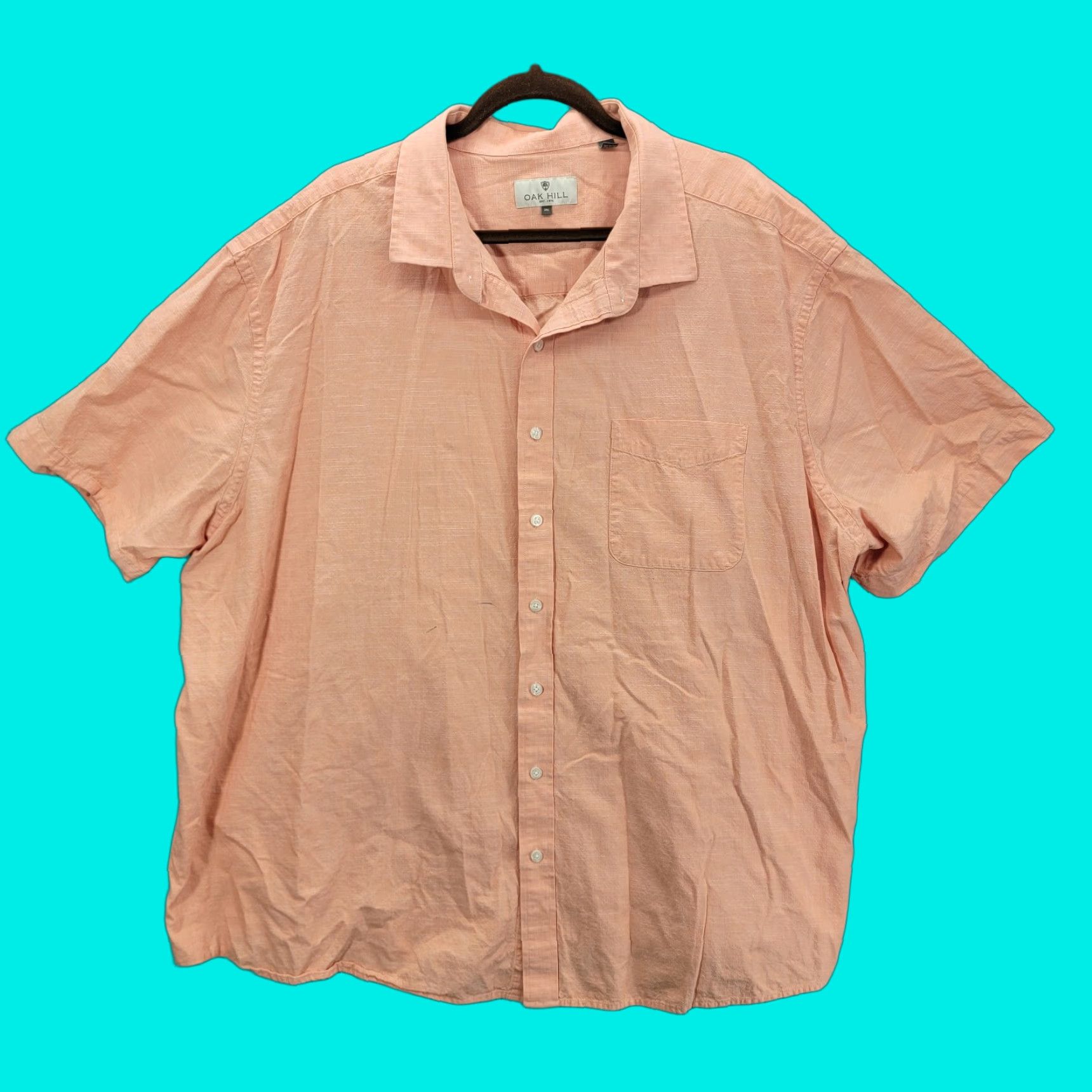 Vintage vintage Oak Hill Shirt Mens 3XL Button Up Short Sleeve Size US XXL / EU 58 / 5 - 1 Thumbnail