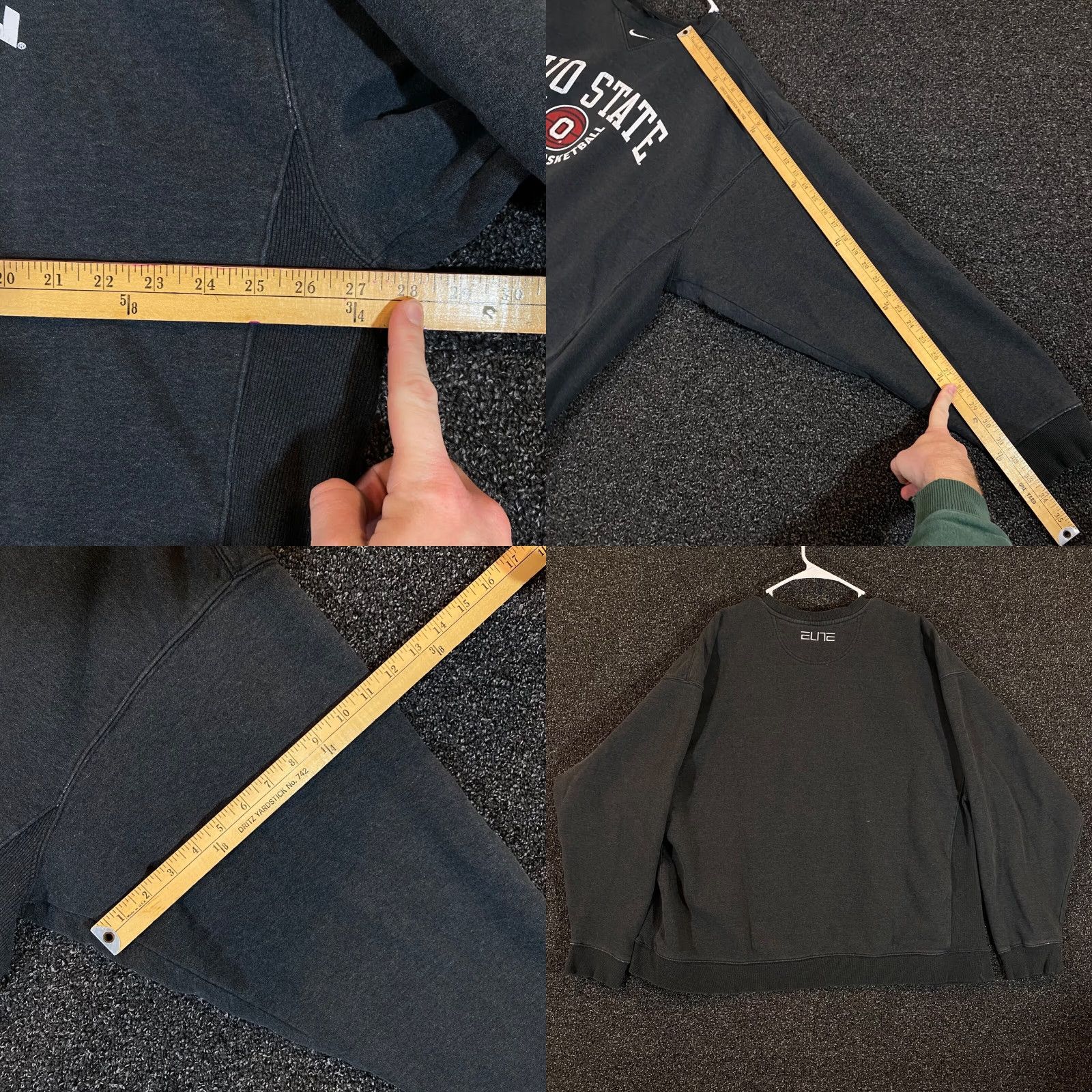 Nike Nike Ohio State Jacket Mens XL Gray Basketball Pullover Crewneck Buckeyes Y2K OSU Size US XL / EU 56 / 4 - 8 Thumbnail