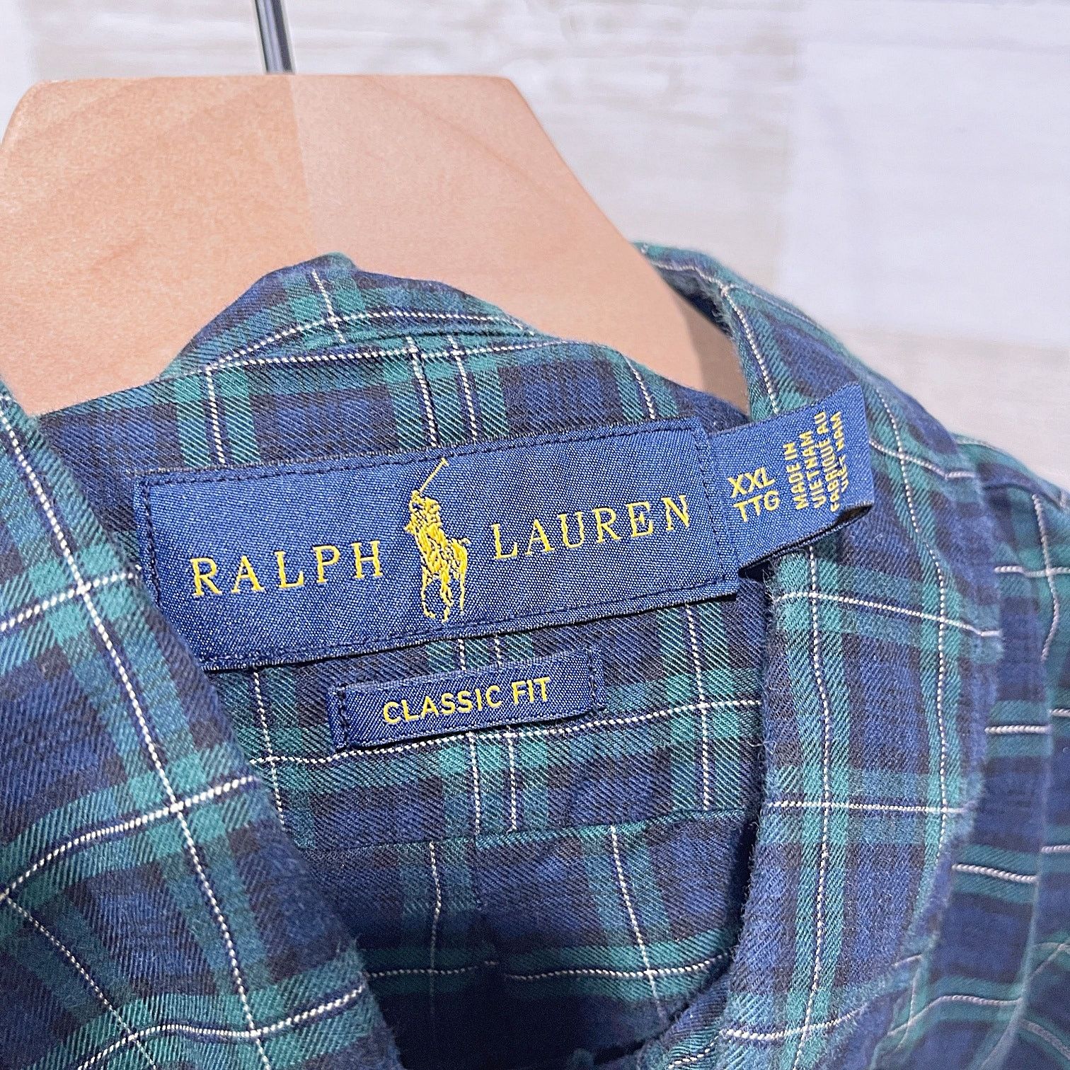 Ralph Lauren Ralph Lauren Flannel Plaid Shirt Blue Green Plaid XXL Size US XXL / EU 58 / 5 - 5 Thumbnail