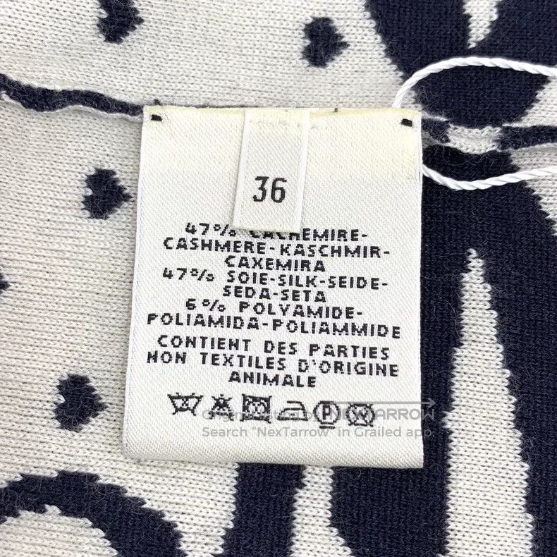Hermes Hermes Black Heart Full-Print Cashmere Round Neck Single-B Size XS / US 0-2 / IT 36-38 - 6 Thumbnail