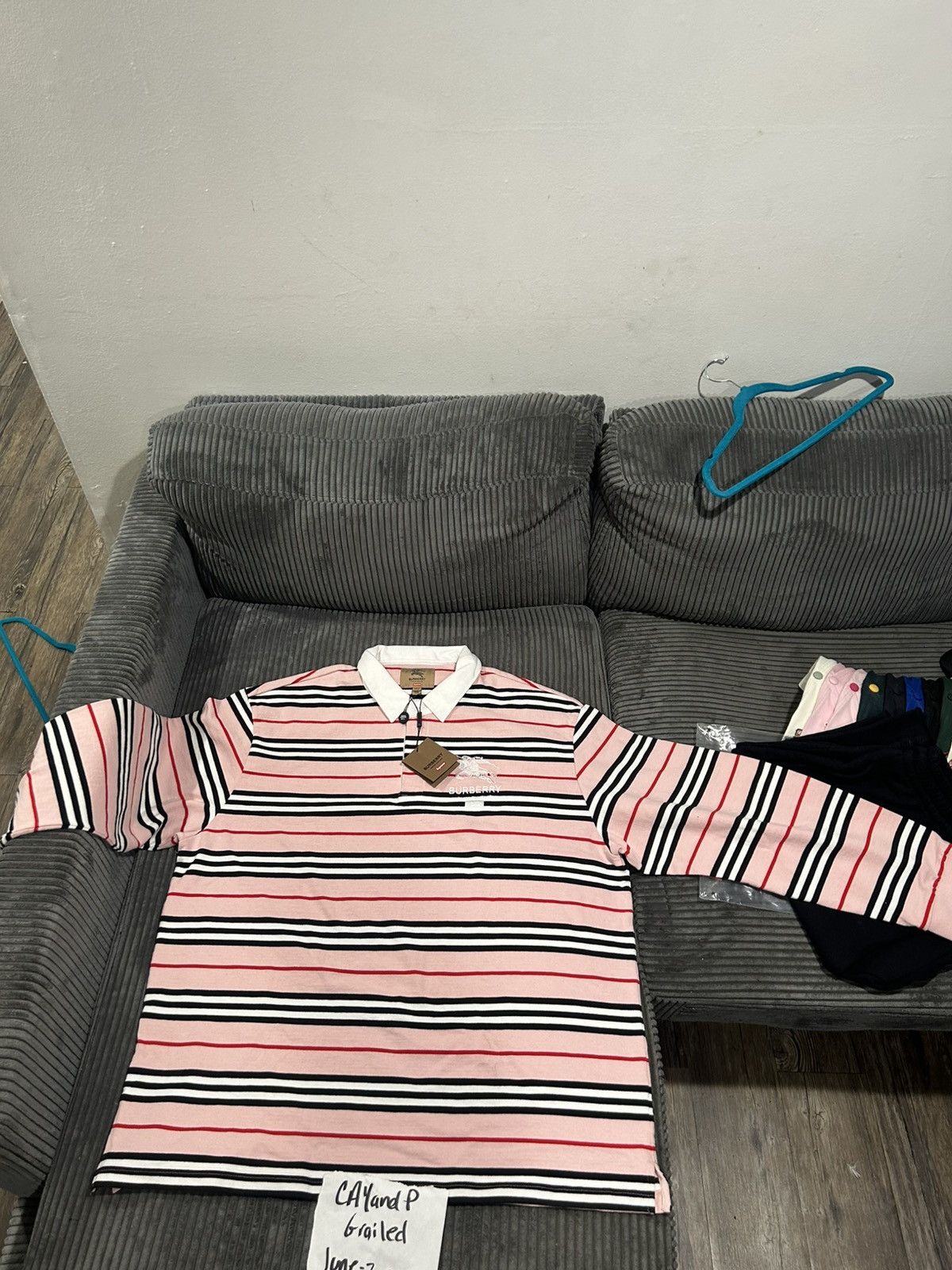 Burberry × Supreme Supreme Burberry pink rugby Size US XXL / EU 58 / 5 - 3 Thumbnail