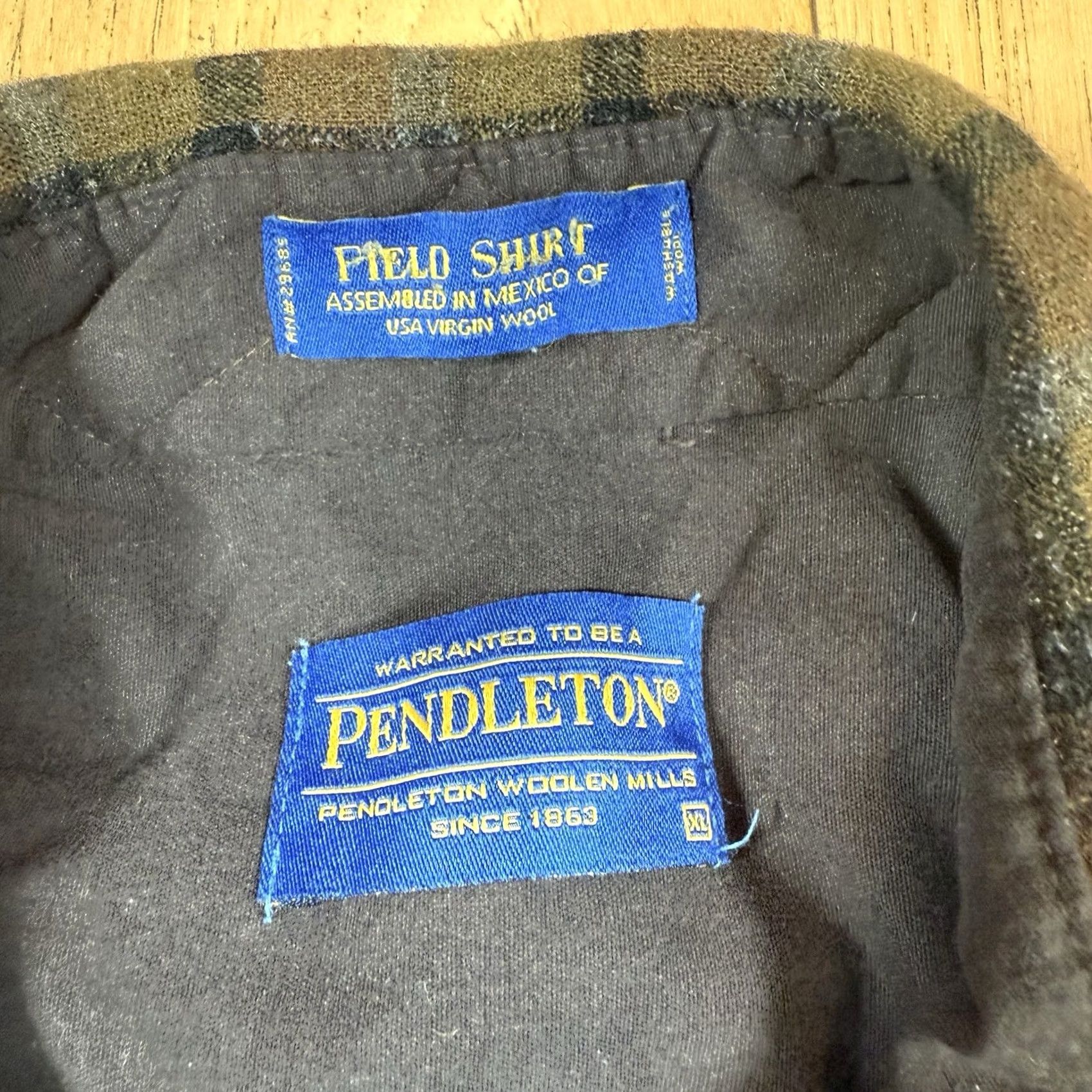 Pendleton VINTAGE Pendleton Field Shirt Western Brown Plaids Mens XL 100% Wool Shirt Long Sleeve Button-Up Men XXL? Size US XL / EU 56 / 4 - 4 Thumbnail