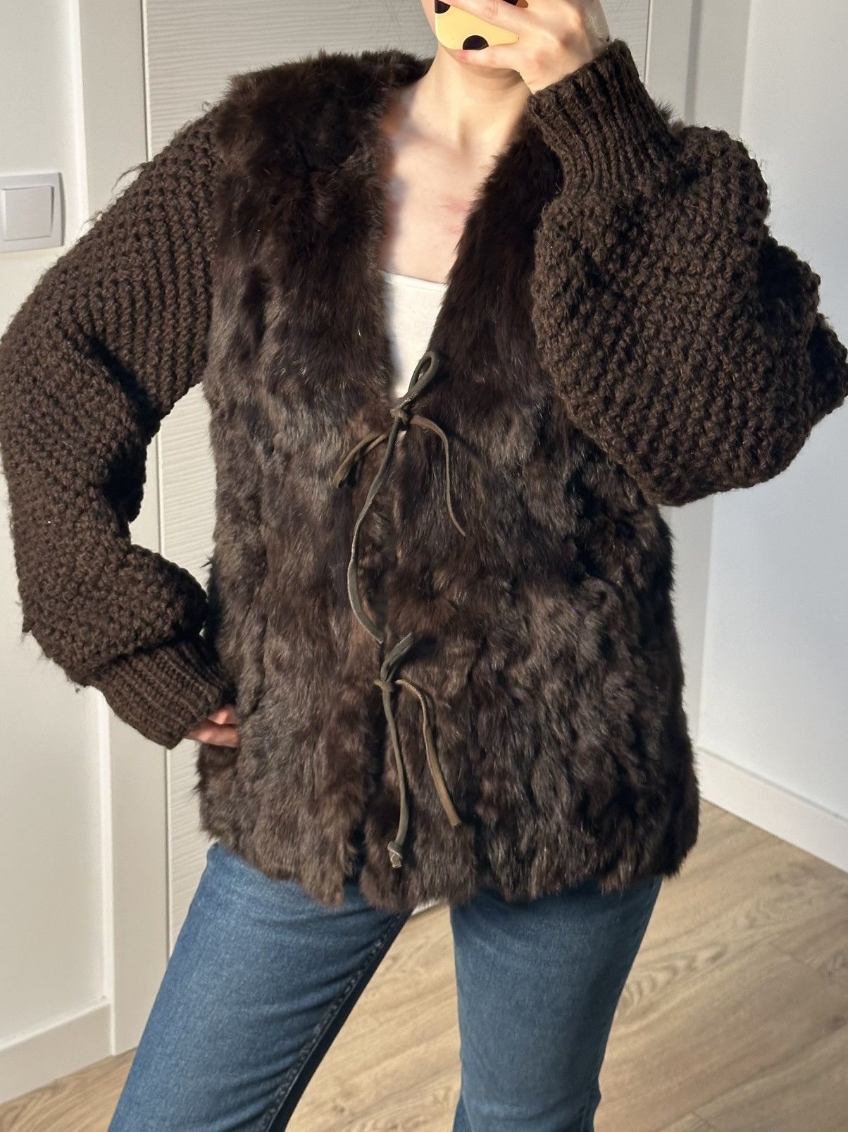 Vintage Vintage Real Genuine Mink Fur Coat Knitted Jacket Bomber Size S / US 4 / IT 40 - 1 Thumbnail