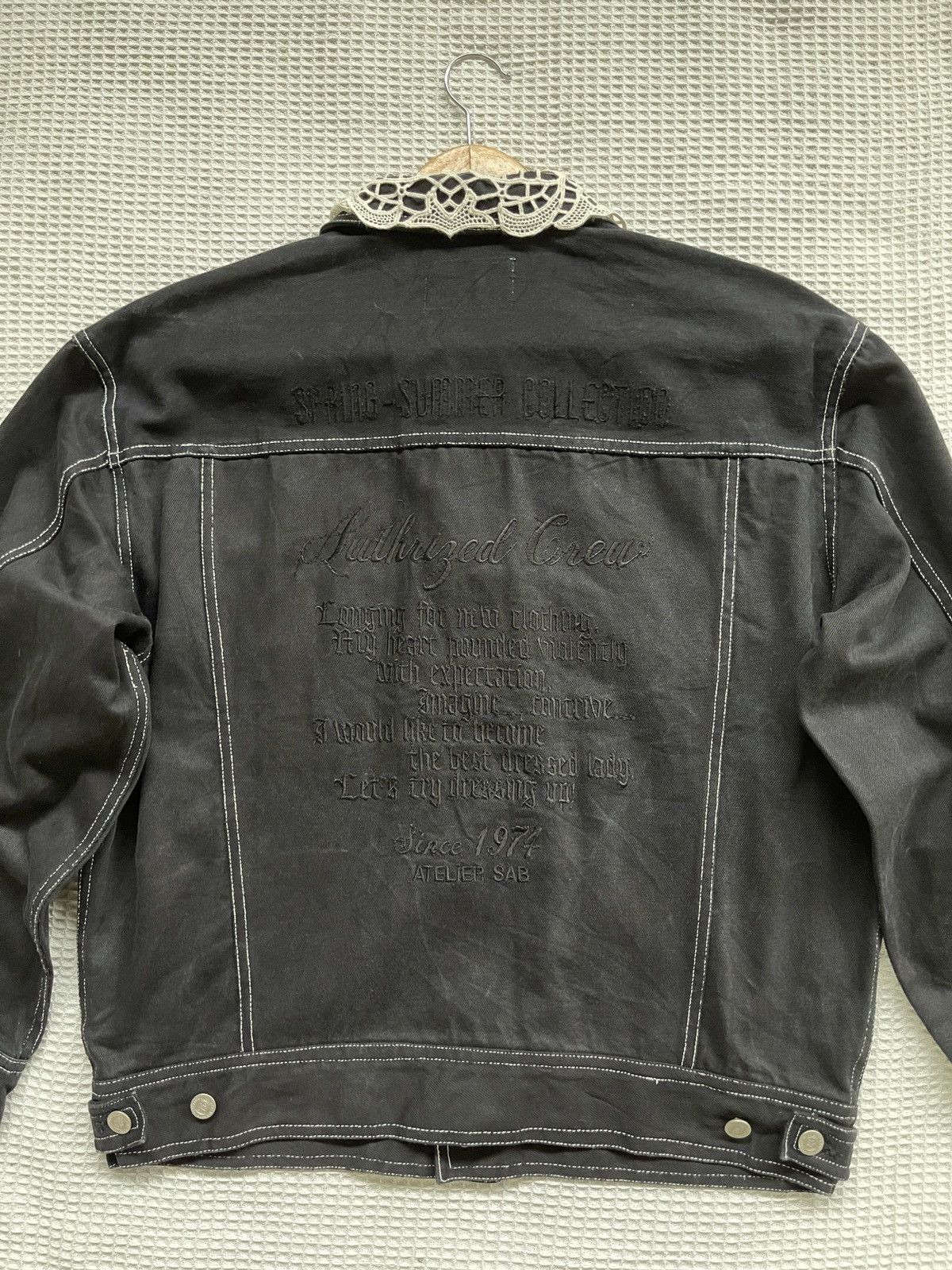 Japanese Brand Rare🔥Designer Atelier Sab Trucker Denim Jacket Size US L / EU 52-54 / 3 - 18 Thumbnail
