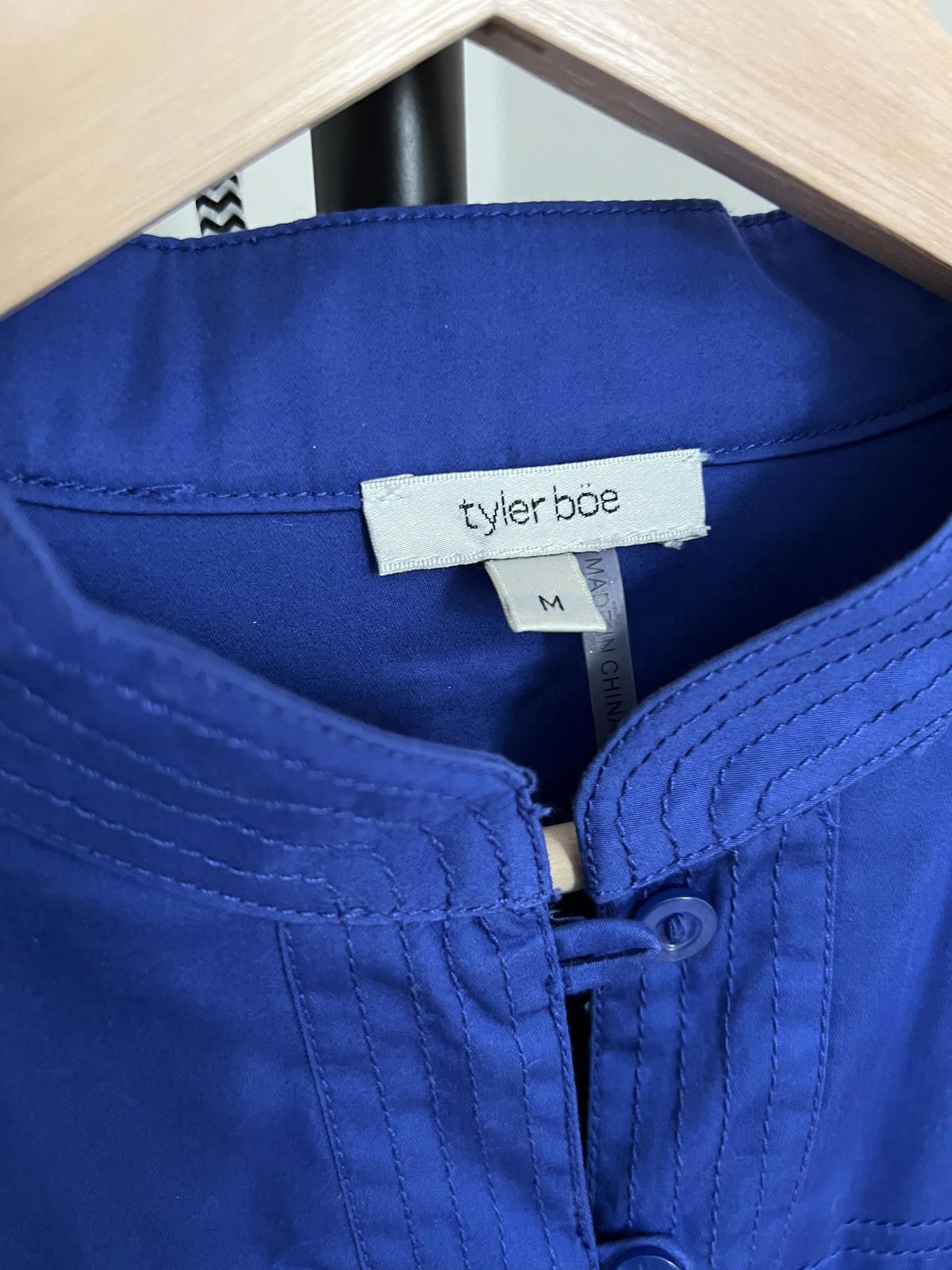Other Tyler Boe Royal Blue Puff Sleeve Tie Waist Mini Dress Size M / US 6-8 / IT 42-44 - 5 Thumbnail