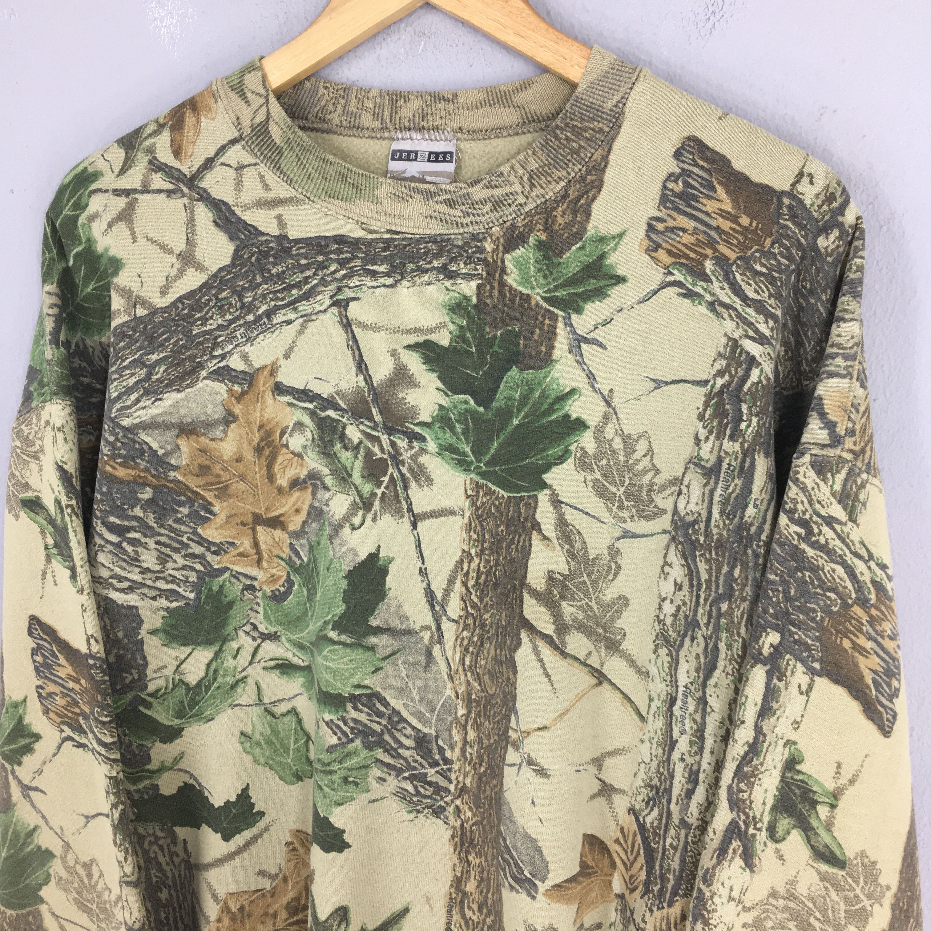 Jerzees Vintage 90s Jerzees Outdoors Mossy Oak Camo Sweatshirt XL Size US XL / EU 56 / 4 - 3 Thumbnail
