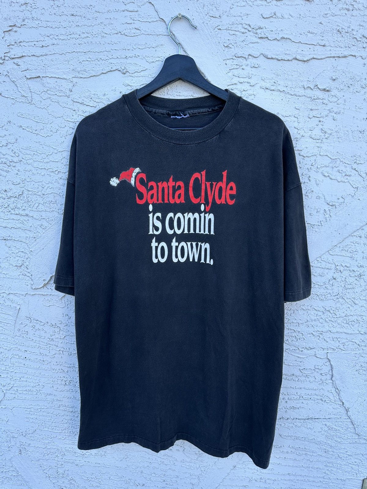 image of Made In USA x NBA Vintage 90's Santa Clyde Portland Trailblazers Christmas in Black, Men's (Size XL