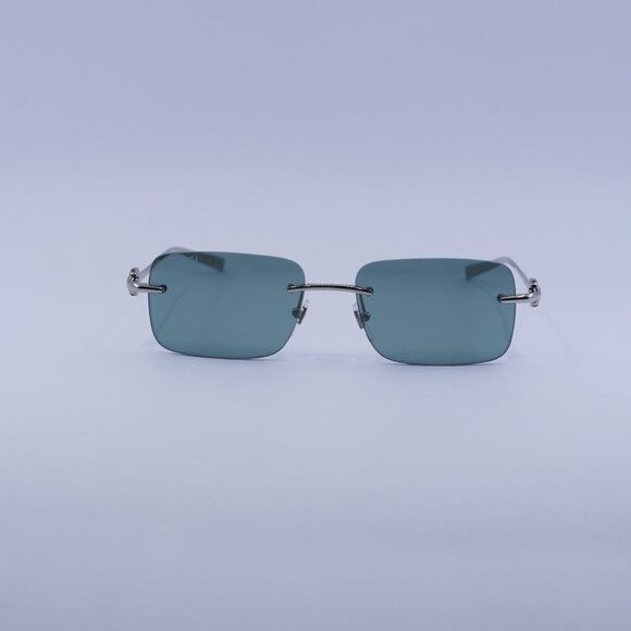 Gucci 🕶️ New Gucci GG1703S 002 Silver/Green Sunglasses Size ONE SIZE - 3 Thumbnail