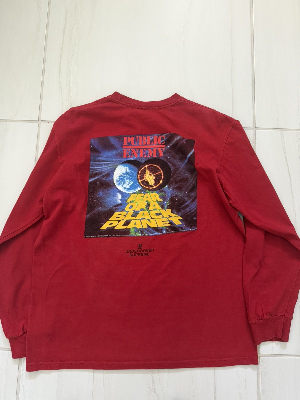 Supreme × Undercover Supreme Undercover Public Enemy LS Tee Red Large Size US L / EU 52-54 / 3 - 4 Thumbnail