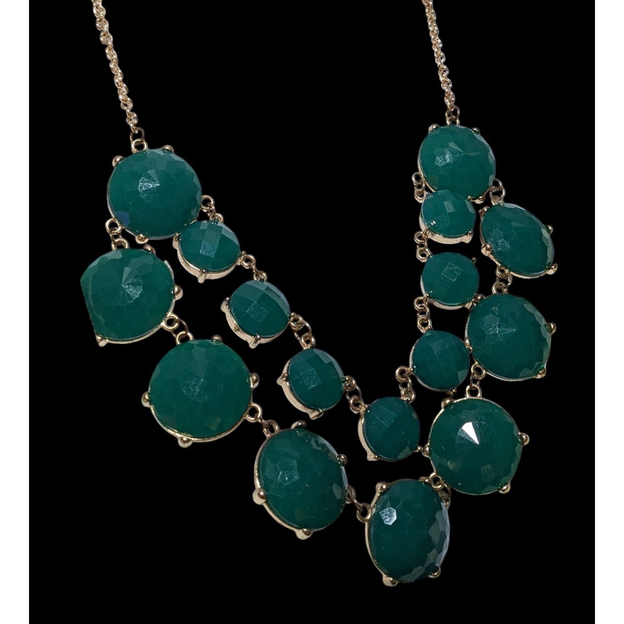 Other Y2K Glam Chunky Green Gemmed Statement Necklace Size ONE SIZE - 3 Thumbnail