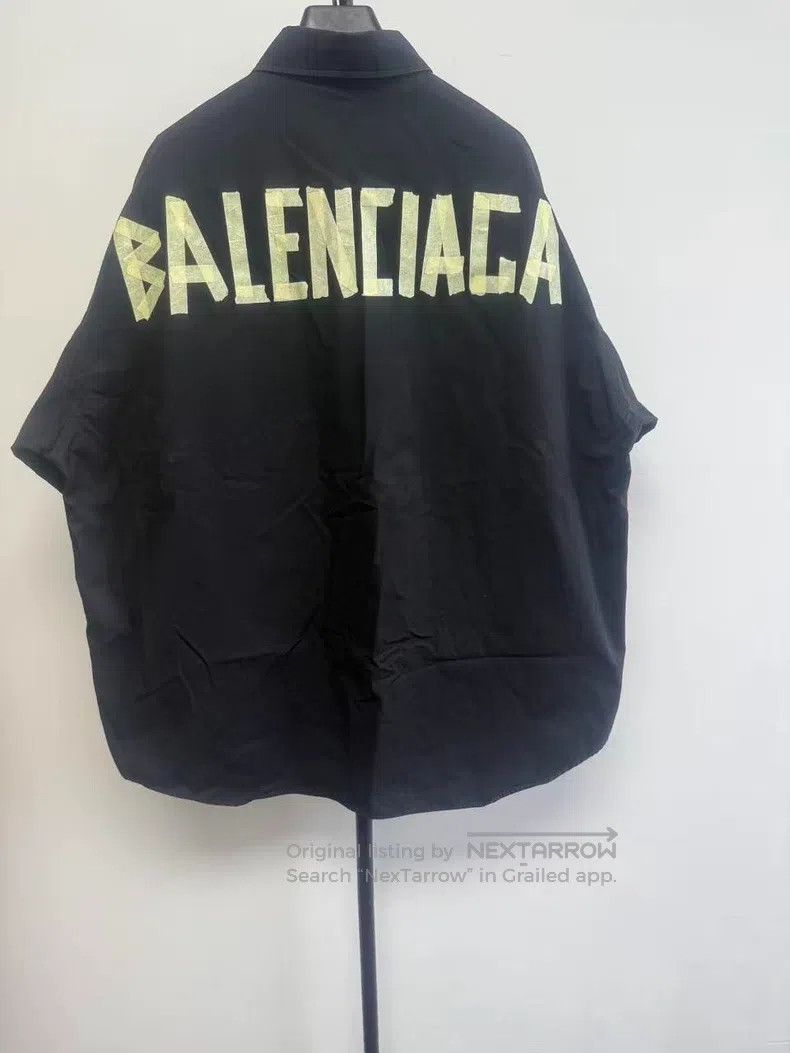 Balenciaga Balenciaga Size 39 Back Alphabet Printed Short Sleeve Shir Size US S / EU 44-46 / 1 - 2 Thumbnail