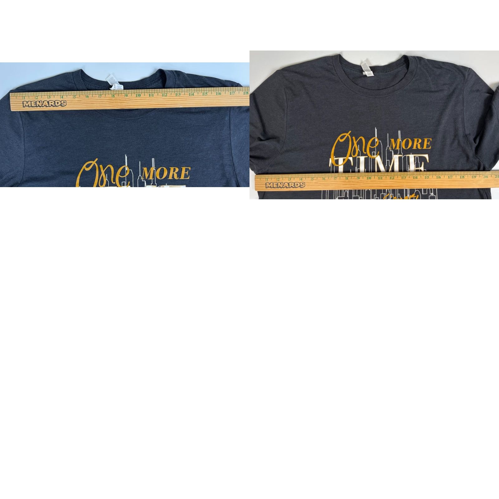 Vintage 2016 One More Time Hamilton Musical T-Shirt Double-Sided Sz L Unisex Adults Dark Gray Canvas Shirt L Men's Girls? Size US L / EU 52-54 / 3 - 8 Thumbnail
