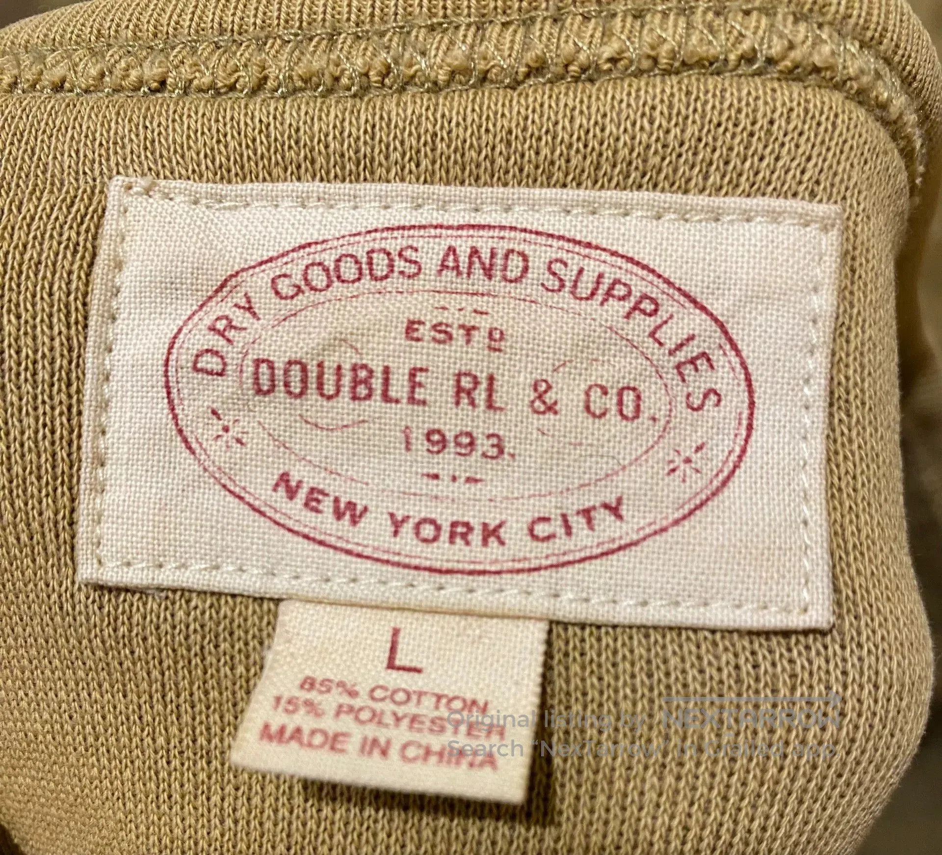RRL Ralph Lauren rare vintage henley long sleeve shirt. Size US L / EU 52-54 / 3 - 9 Thumbnail