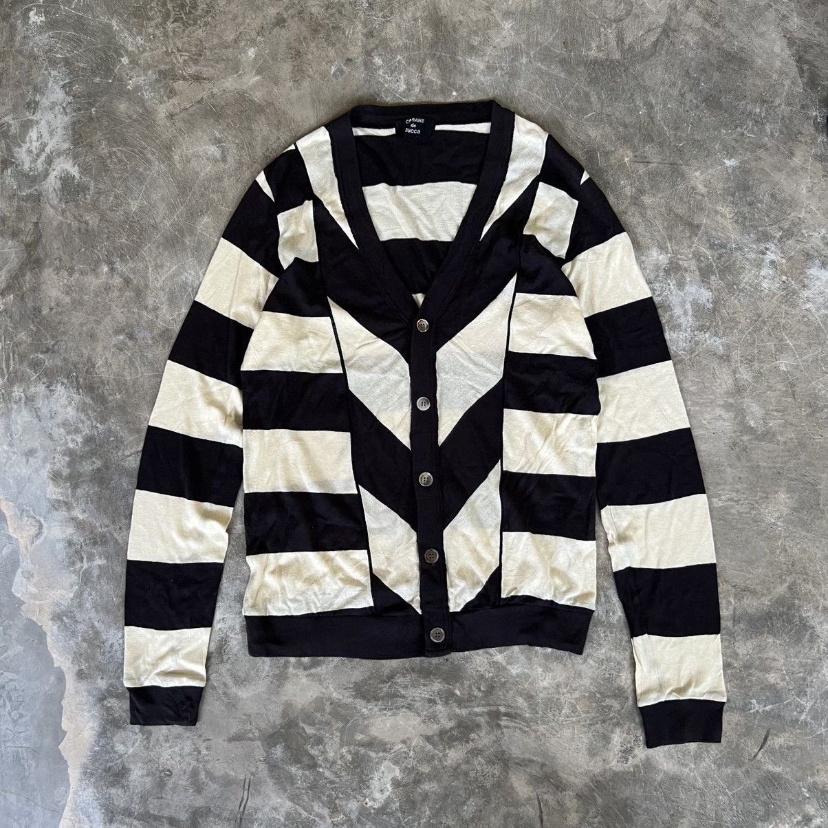 Issey Miyake Cabane De Zucca by Issey Miyake Stripe Cardigan Size US M / EU 48-50 / 2 - 1 Thumbnail