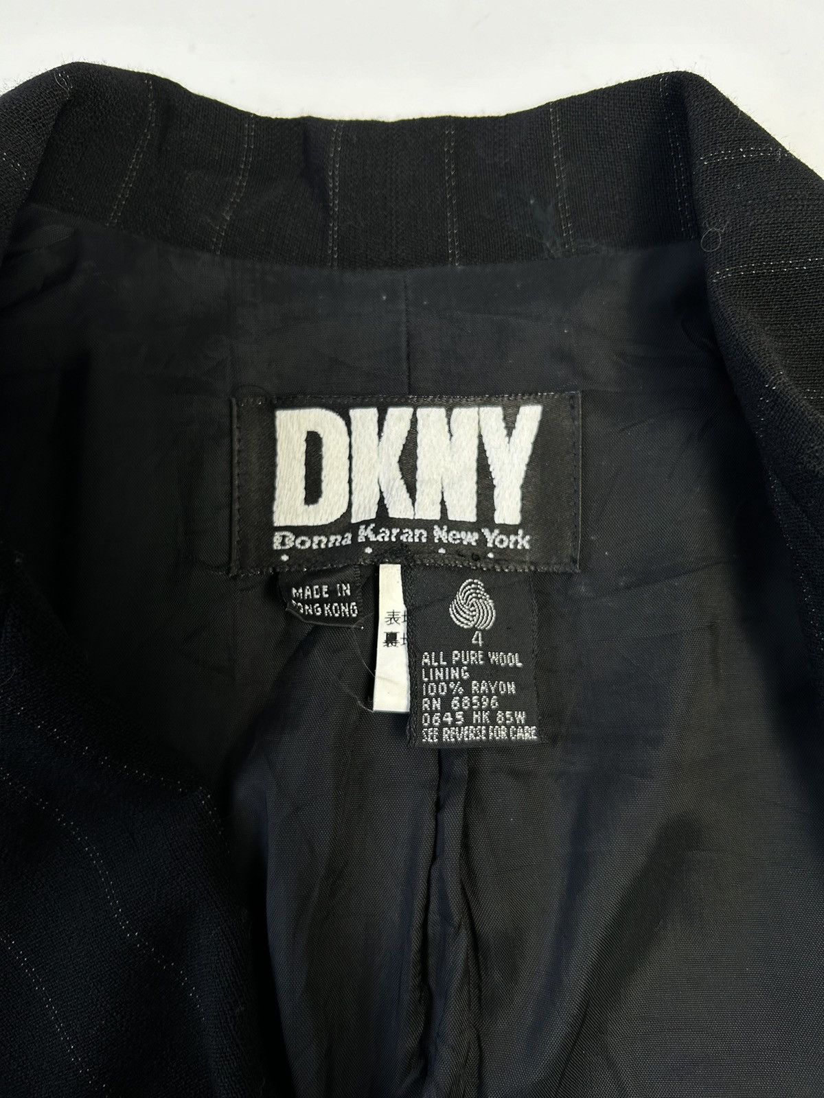 DKNY × Designer DKNY STRIPE DOUBLE BREAST BLAZER Size 36R - 5 Thumbnail