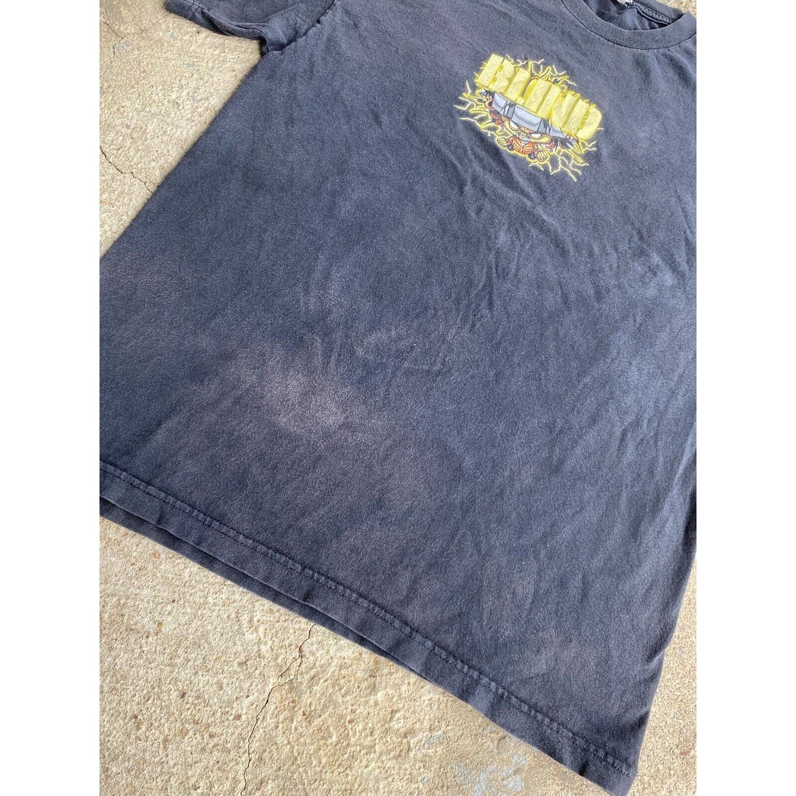 Shorty's Skateboards Vintage 90’s Y2K Blind Skateboard Electric Head Faded Shirt Size US L / EU 52-54 / 3 - 8 Thumbnail