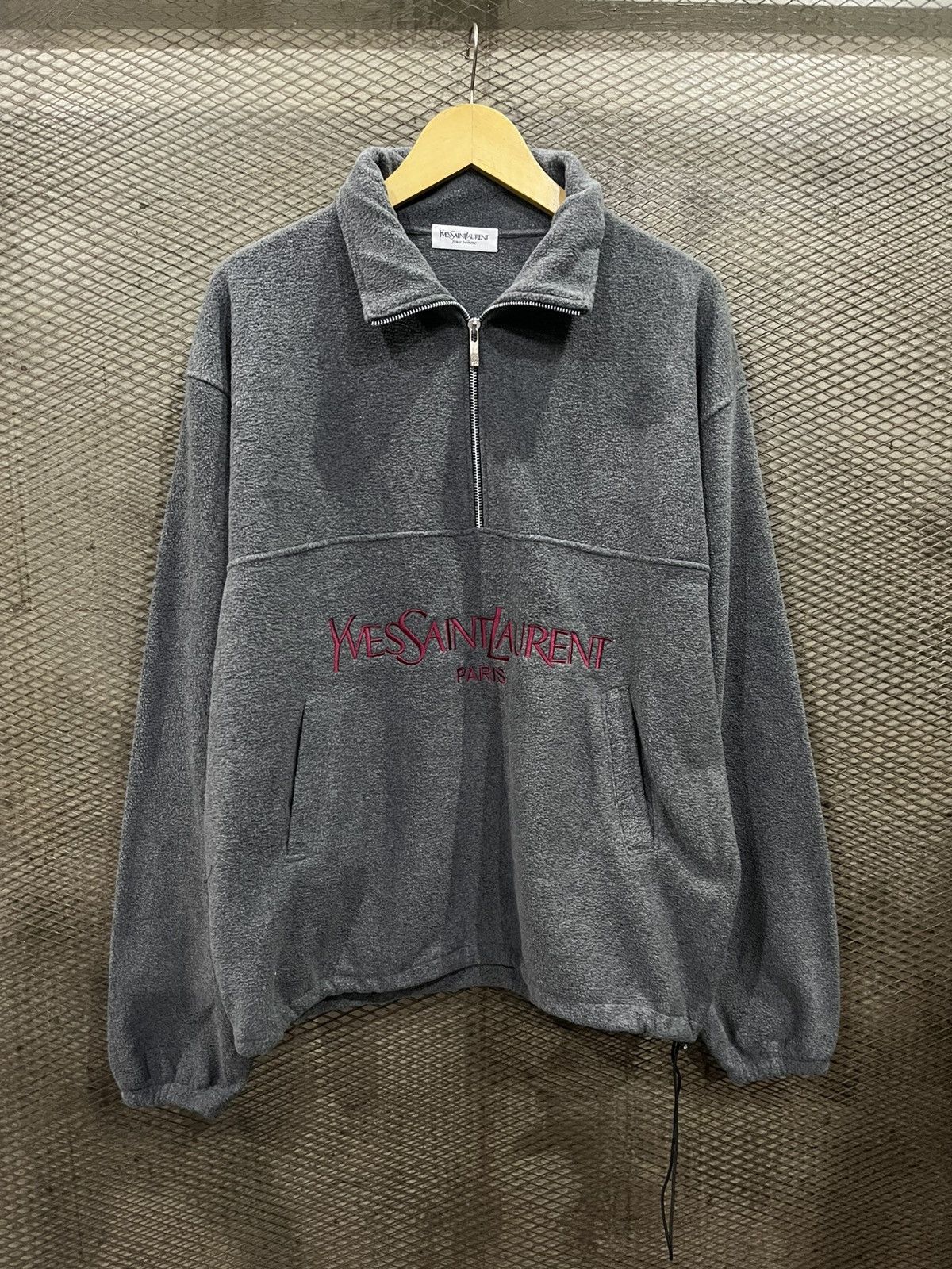 Yves Saint Laurent Yves Saint Laurent Fleece Jacket Ysl Half Zip Size US L / EU 52-54 / 3 - 5 Thumbnail