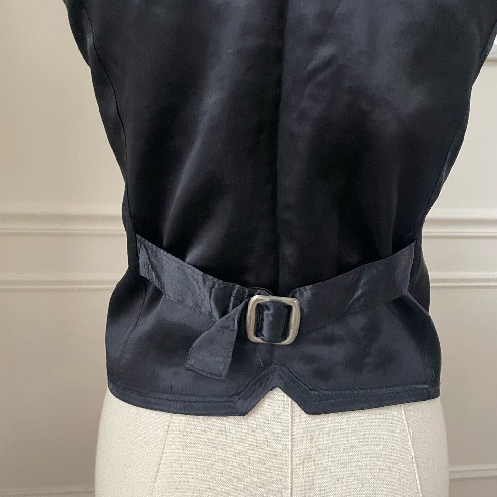 Vintage Vintage 70s Marianne Fashions Black Velveteen Vest S XS Size S / US 4 / IT 40 - 4 Thumbnail