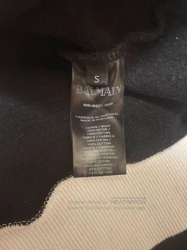Balmain Balmain Men's Black White Logo Sweatshirt. Size US S / EU 44-46 / 1 - 6 Thumbnail
