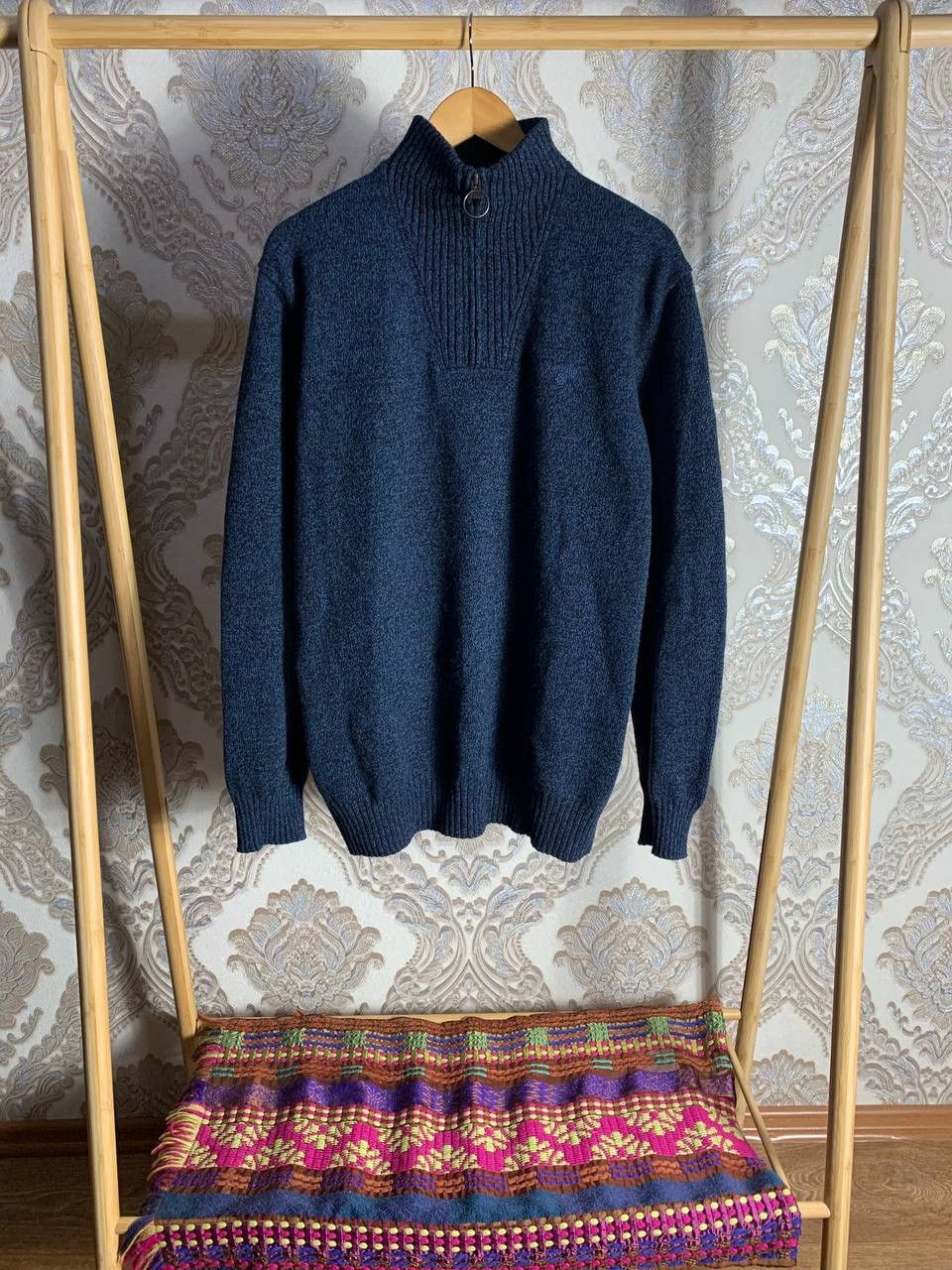 Barbour × Vintage VERY RARE BARBOUR SWEATER KNIT WOOL ENGLAND STYLE Y2K 90s Size US XL / EU 56 / 4 - 1 Thumbnail